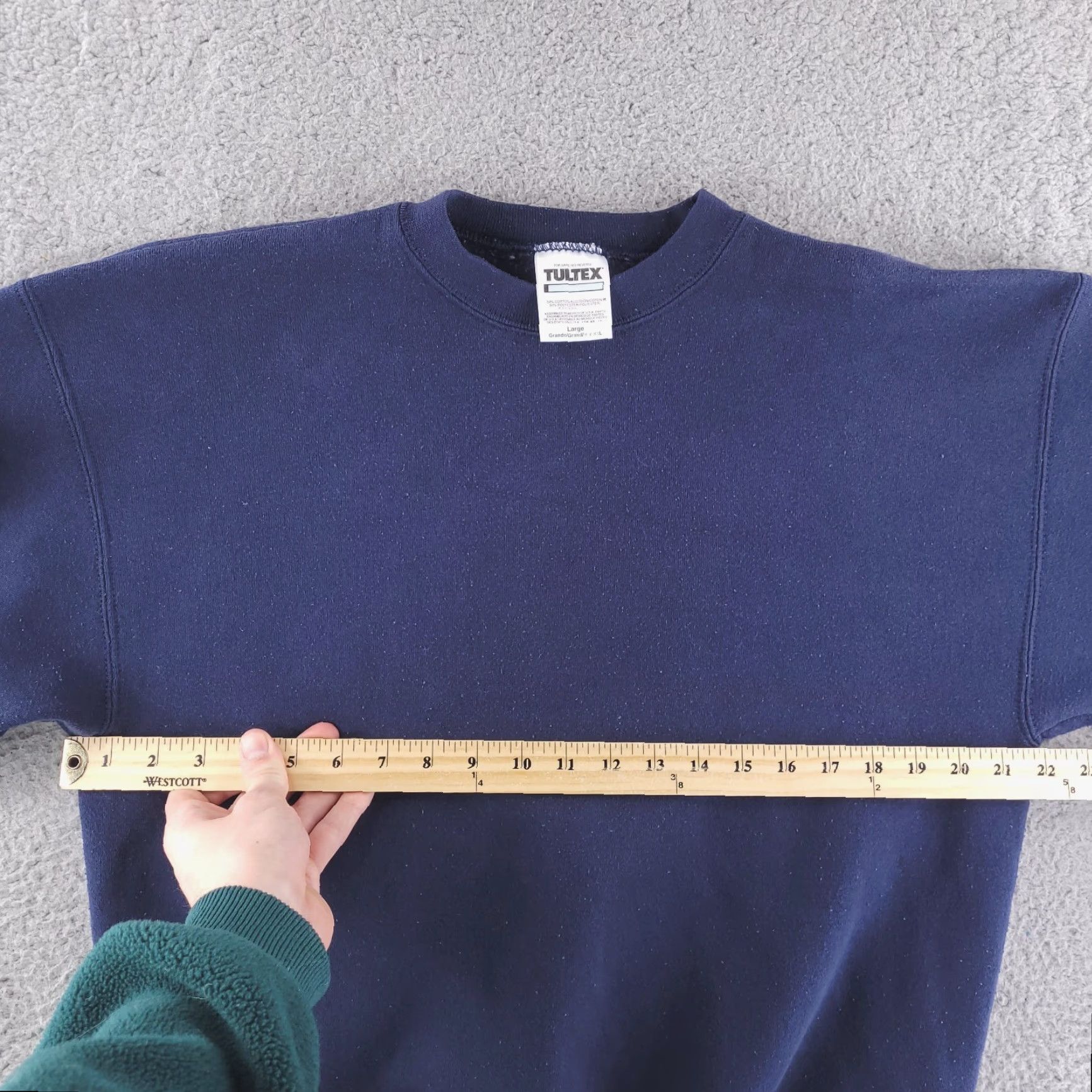 Tultex VINTAGE Tultex Sweatshirt Mens L Blue Pullover Crewneck United States USA Size US L / EU 52-54 / 3 - 5 Thumbnail