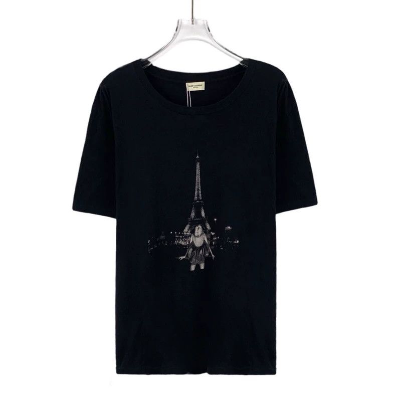 Saint Laurent Paris Saint Laurent Paris Black Eiffel Tower printed cotton roun Size M / US 6-8 / IT 42-44 - 1 Thumbnail
