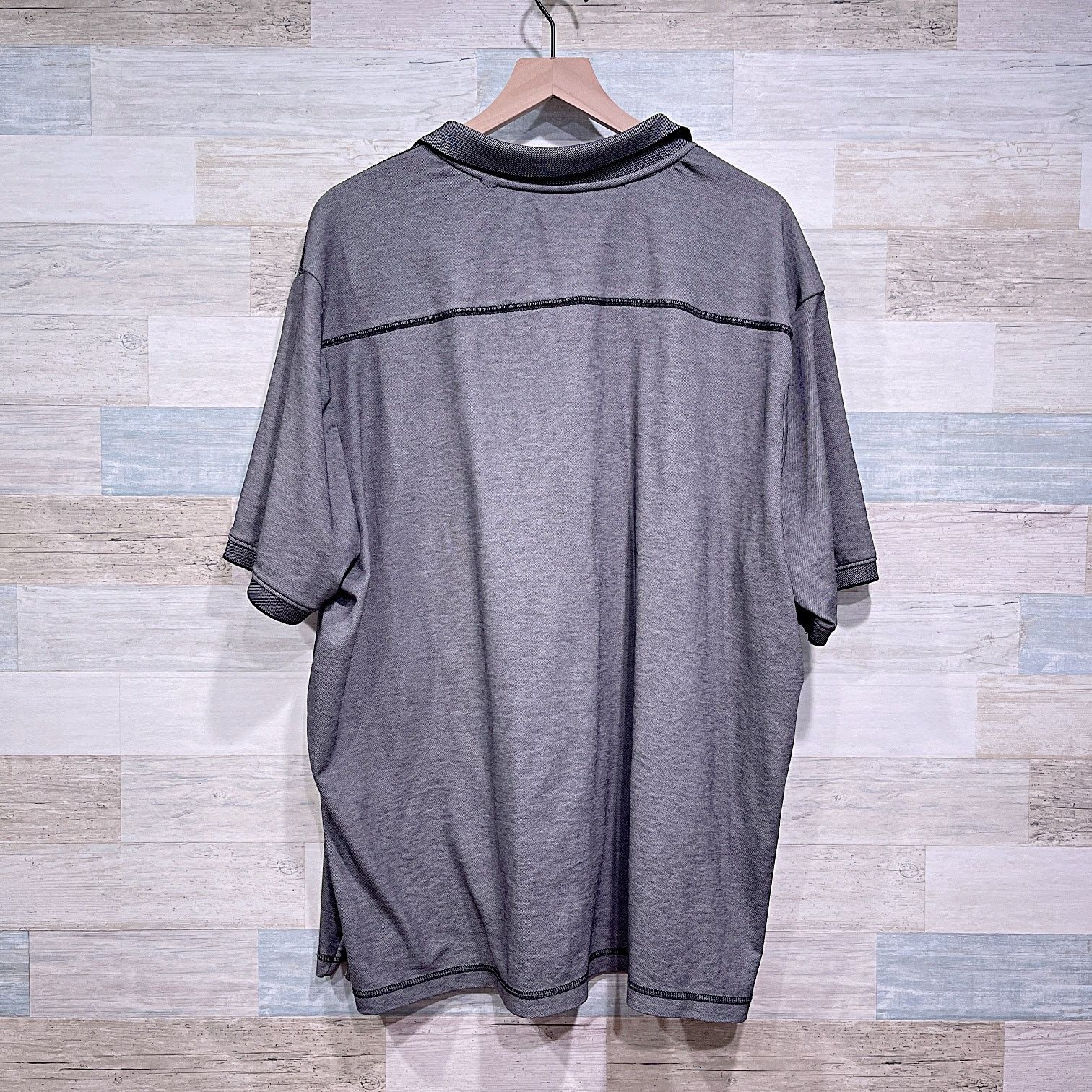 Tommy Bahama Tommy Bahama Supima Pique Polo Shirt Gray Black Mens XXXL Size US XXL / EU 58 / 5 - 4 Thumbnail