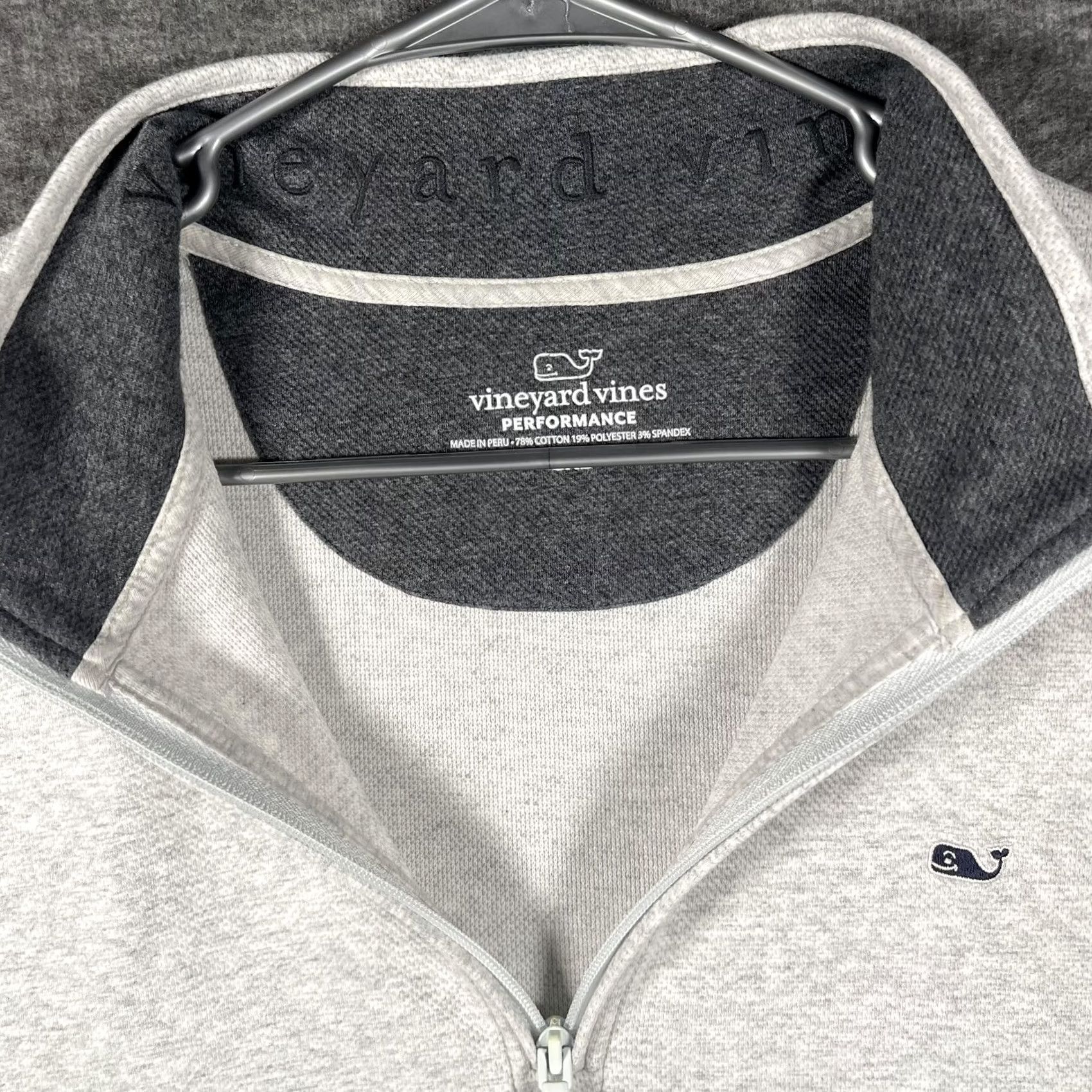 Vineyard Vines Vineyard Vines Sweater Mens 2XL Gray Performance Quarter Zip Pullover Whale Logo Size US XXL / EU 58 / 5 - 4 Thumbnail
