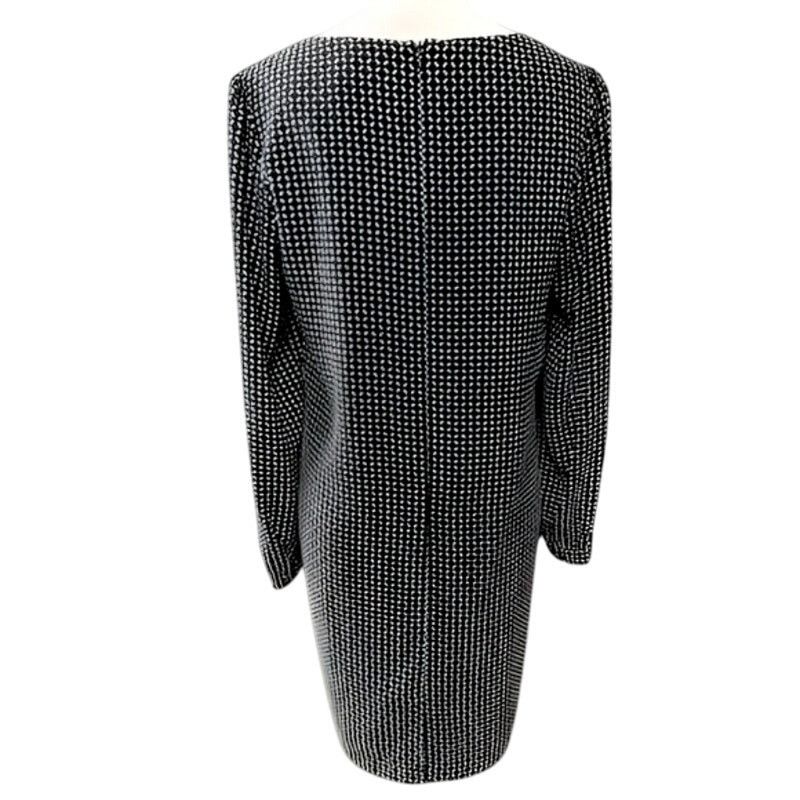 Other Lila Rose Dress Geometric V-Neck Long Sleeve Black White 6 Size M / US 6-8 / IT 42-44 - 4 Thumbnail