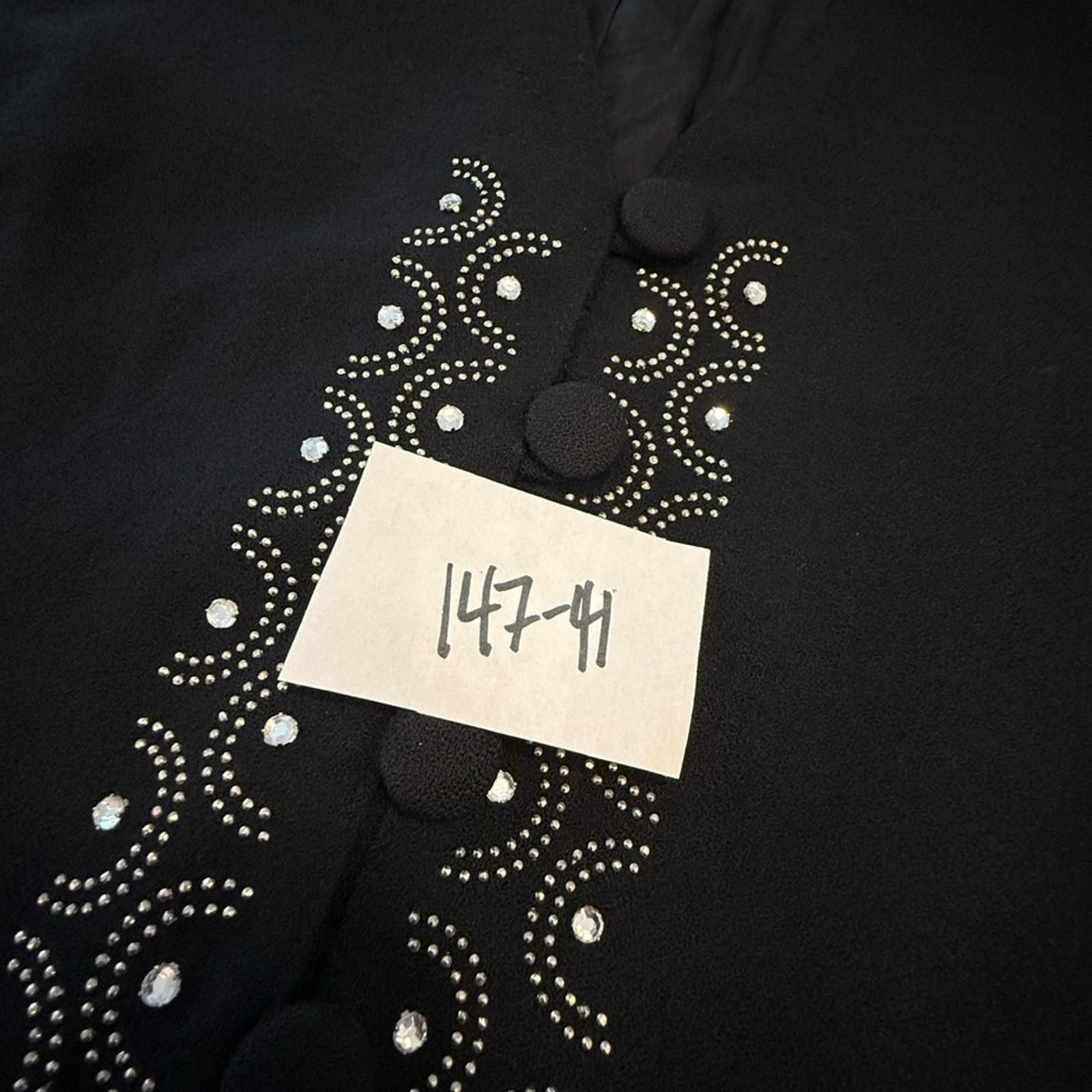Other Focus 2000 vintage black wool embellished vest SZ 8 Size M / US 6-8 / IT 42-44 - 9 Thumbnail