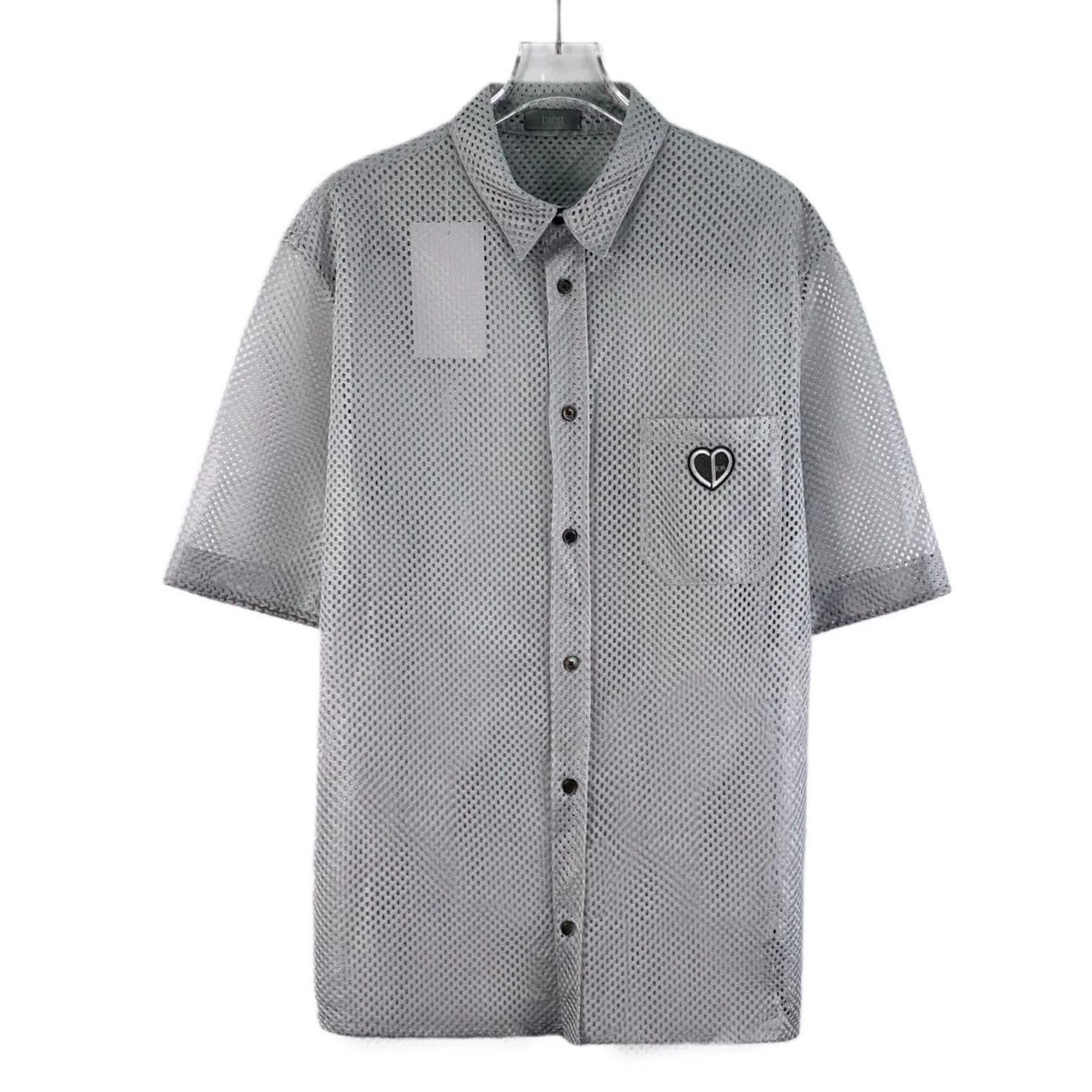 Dior Dior Mesh CD Heart Short Sleeve Shirt 41 Size US M / EU 48-50 / 2 - 1 Thumbnail