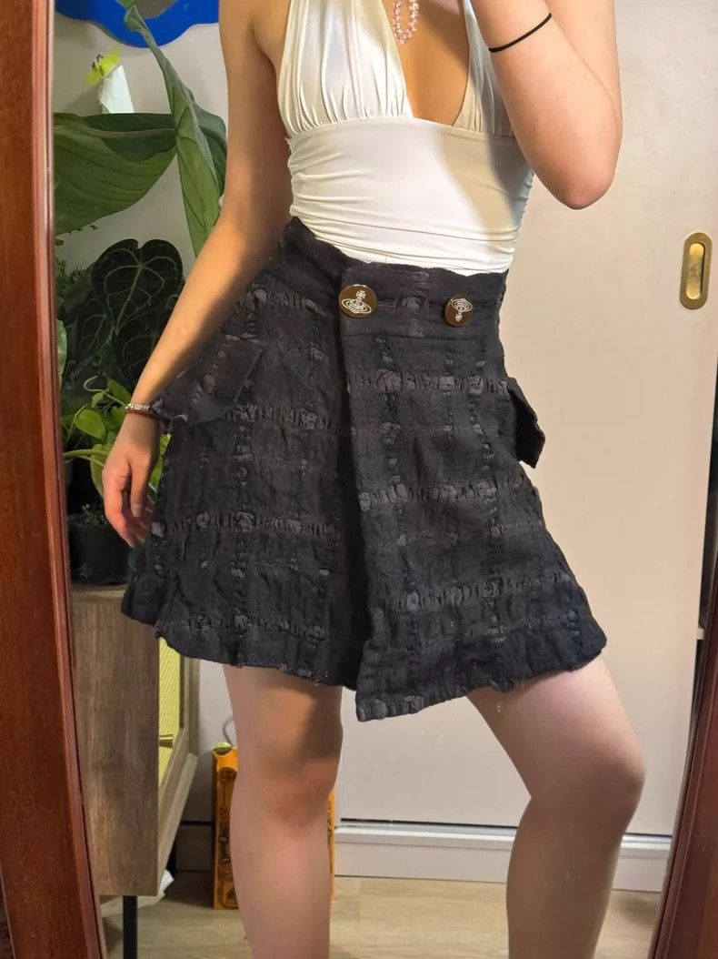 Vivienne Westwood Vivienne Westwood size3 Black cotton caper skirt Size 28" / US 6 / IT 42 - 4 Thumbnail