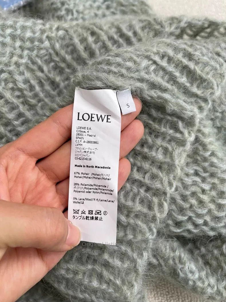 Loewe Loewe Solid Color Openwork Long Sleeve Crew Neck Sweater Size S / US 4 / IT 40 - 3 Thumbnail