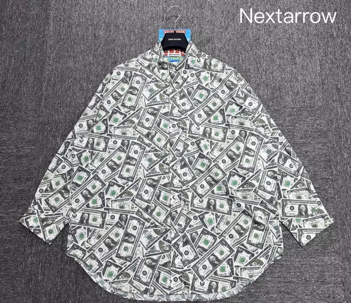 Balenciaga USD Full Print Shirt2412-Nextarrow