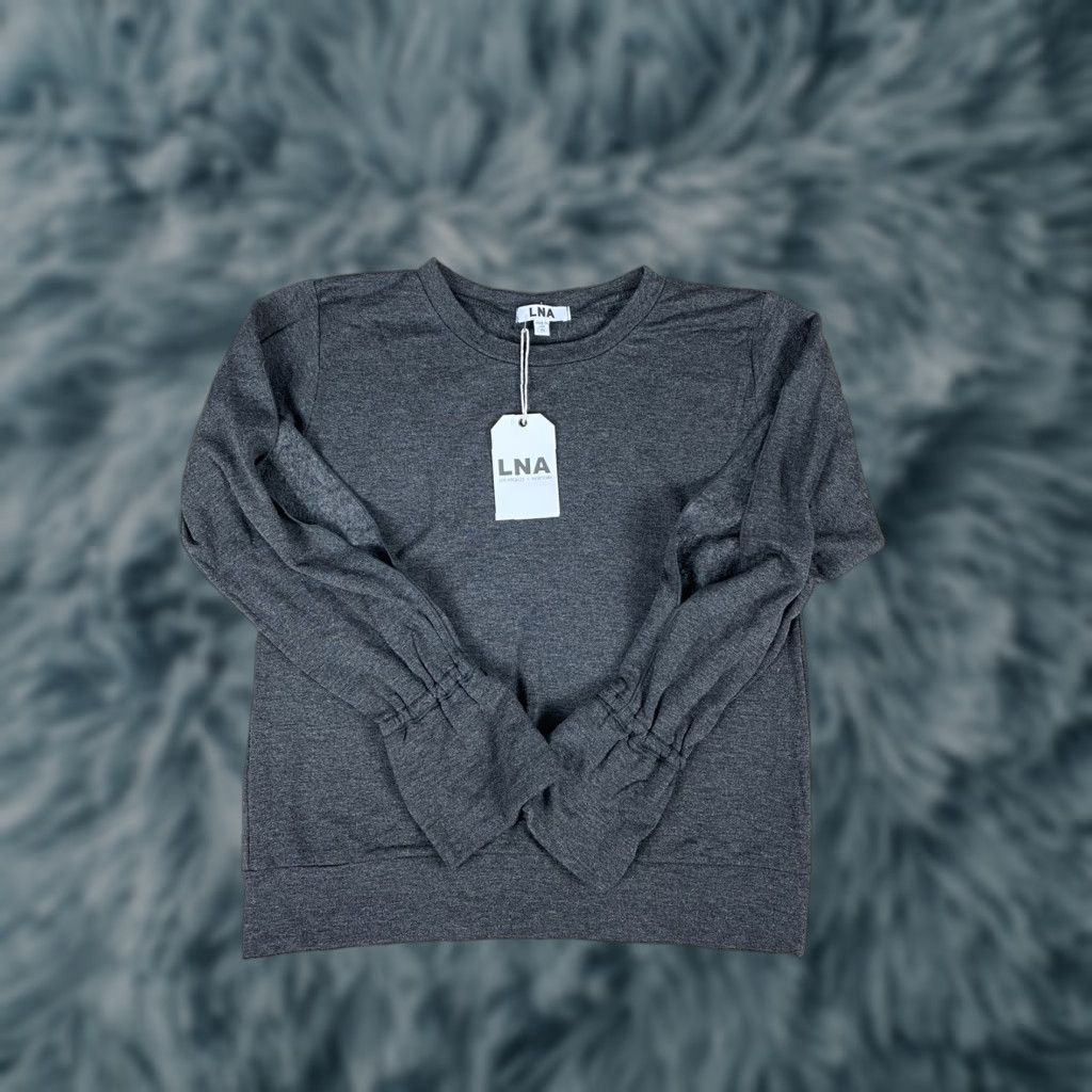Acme Clothing LNA Clothing Womens Long Sleeve Crewneck Gray Shirt XS W Tags, Pullover, Regular Size, Size XS, Gray Shirt, Women’s Pullover, LNA Clothing, New w Tags Size XS / US 0-2 / IT 36-38 - 1 Thumbnail