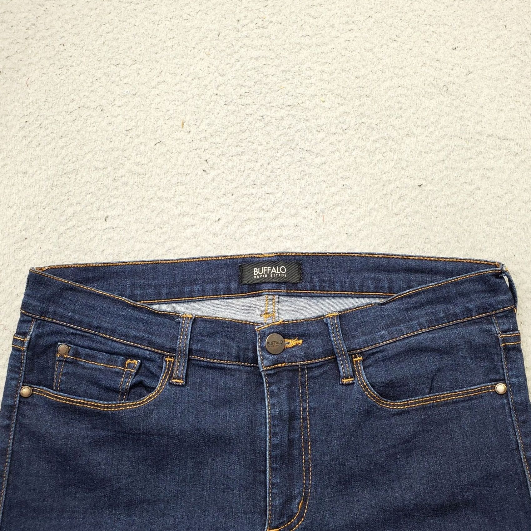 Buffalo David Bitton Buffalo David Bitton Bermuda Shorts Womens 29 Blue Denim Stretch Cuffed Hem Size 29" - 7 Thumbnail