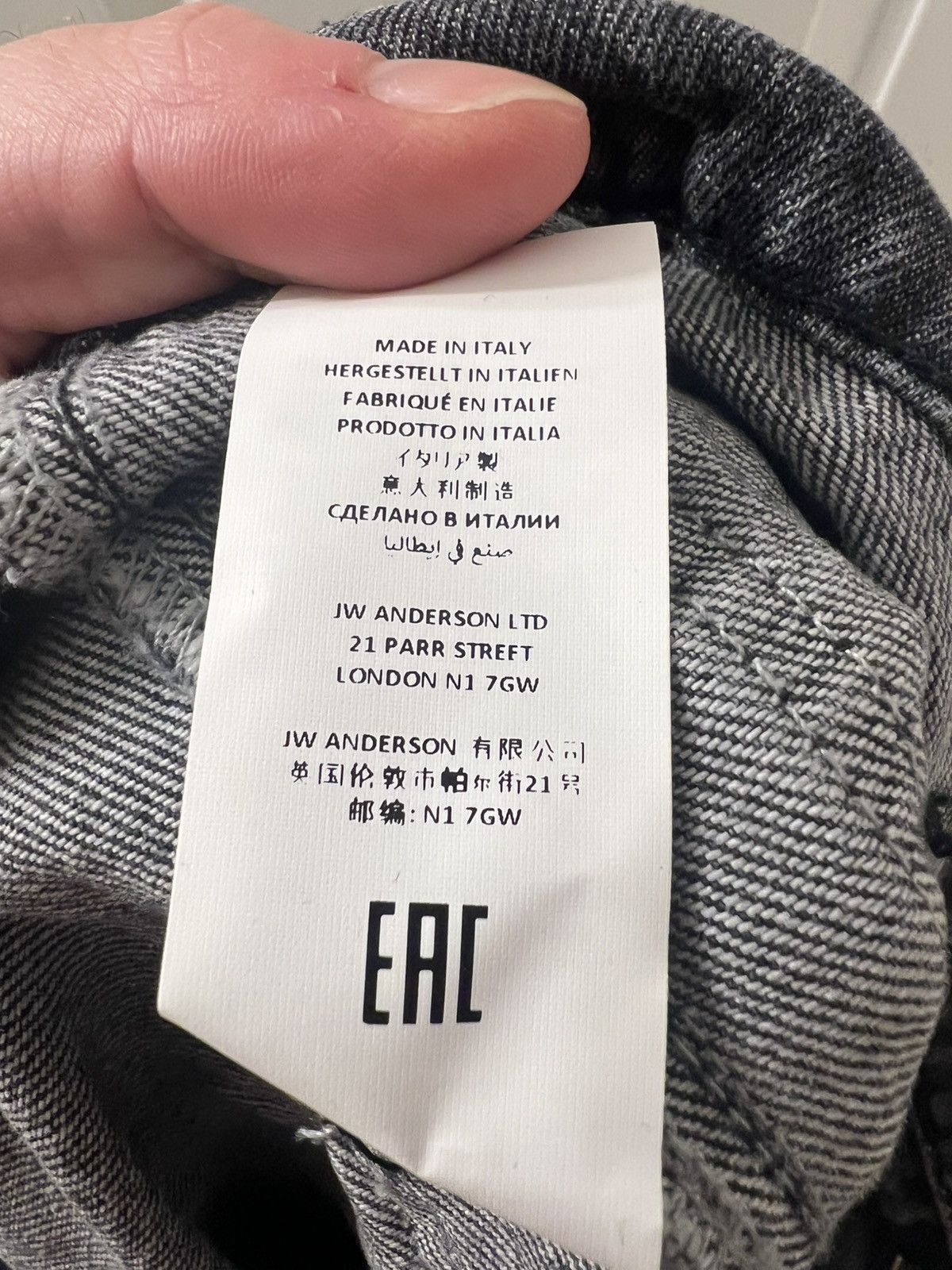 JW Anderson JW Anderson Twisted Jeans Grey 30 (fits 34+) Size US 30 / EU 46 - 6 Thumbnail