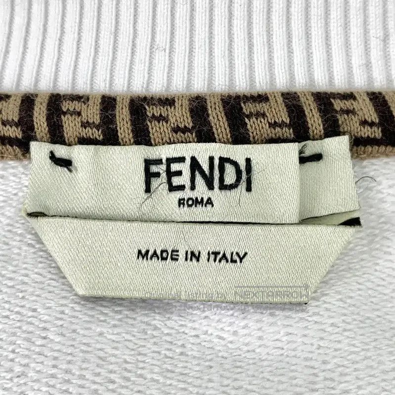 Fendi Fendi White Cotton Cropped Sweatshirt . Size XS / US 0-2 / IT 36-38 - 4 Thumbnail