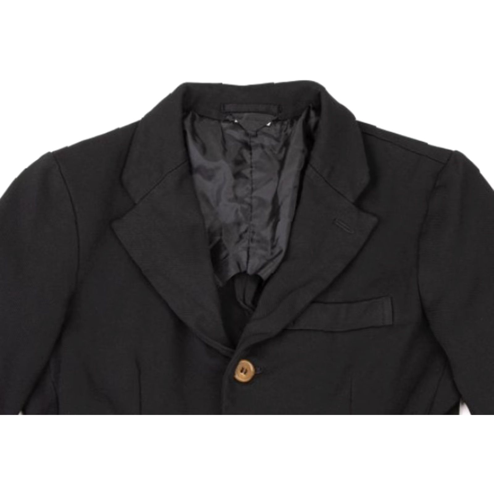 Comme des Garcons Girl VINTAGE Comme Des Garcons Black Frilled Jacket AD2008 Women S Jacket Mid-Length Black Frilled Handbag collar? Size S / US 4 / IT 40 - 3 Thumbnail