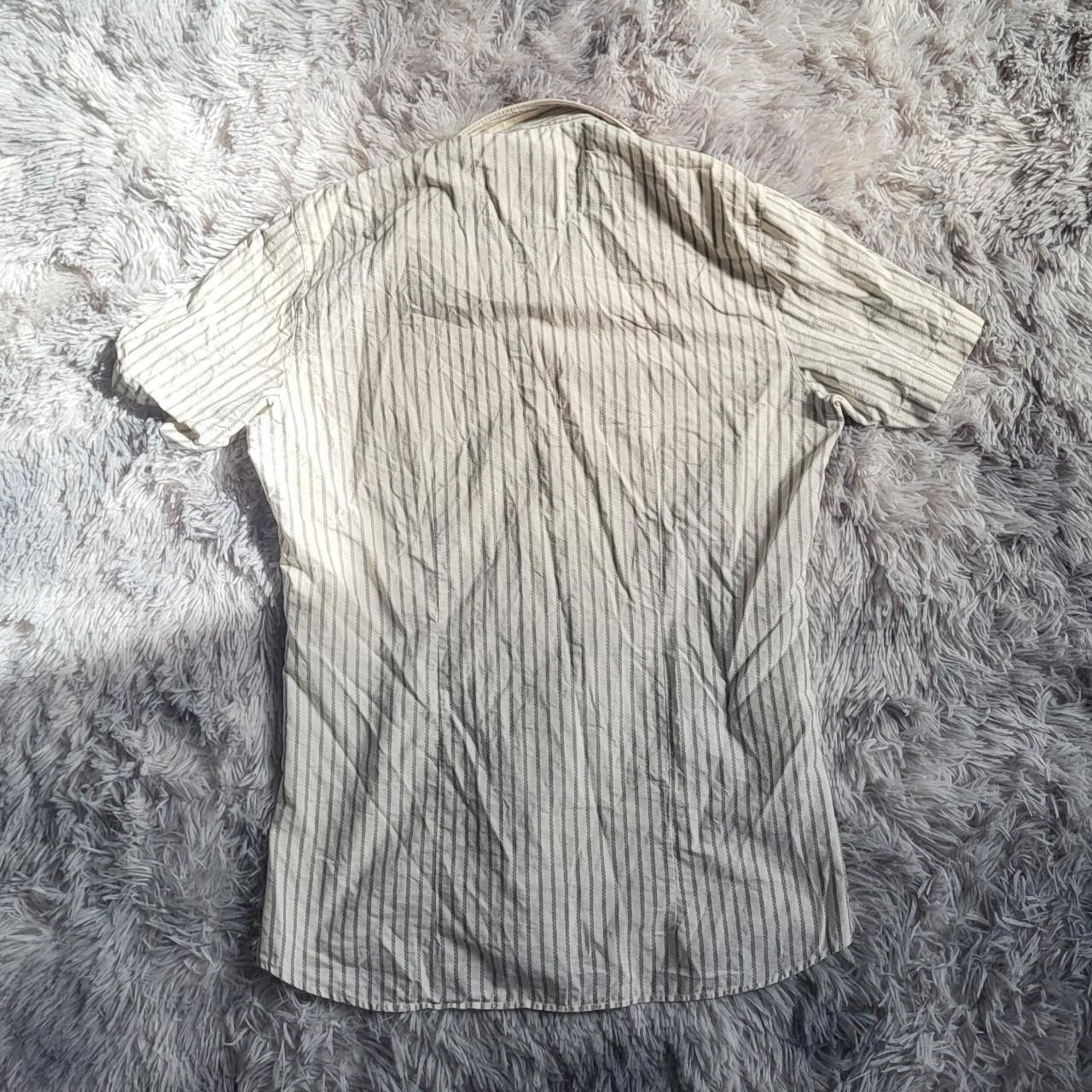 Hugo Boss Hugo Boss Men's Grey and Cream Shirt - Size L Size US L / EU 52-54 / 3 - 2 Thumbnail