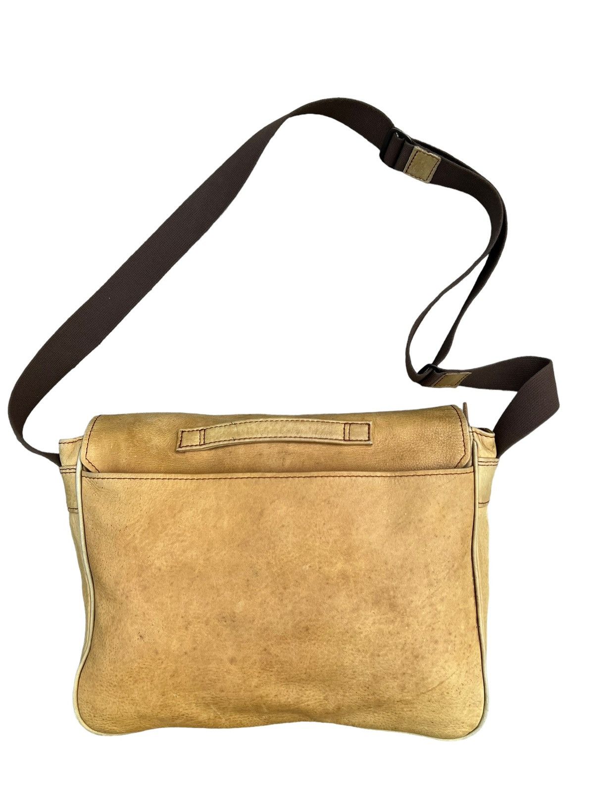 Leather Vintage Japanese Patina Leather Messenger Bag Size ONE SIZE - 8 Thumbnail
