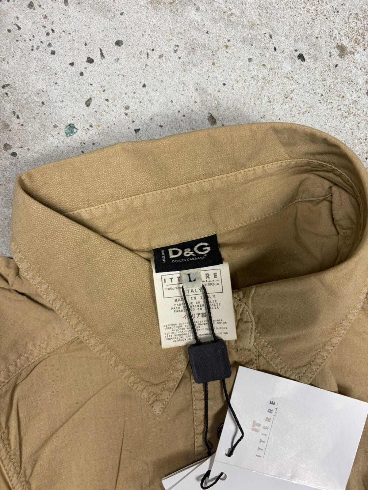Dolce & Gabbana DSWT Dolce & Gabbana 2003 Utility Army Military Shirt Size L / US 10 / IT 46 - 10 Thumbnail