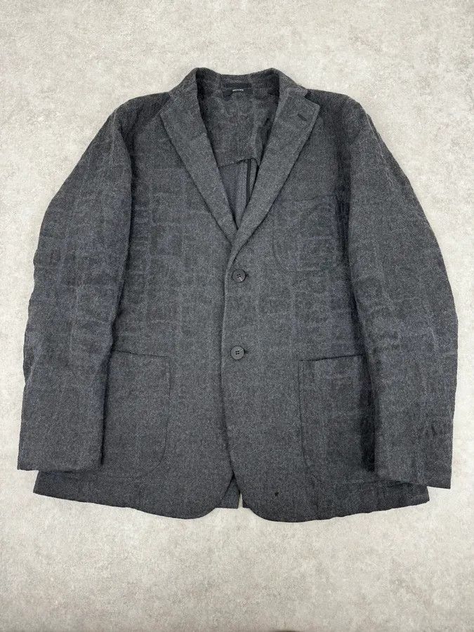 Issey Miyake Issey Miyake Men Grey Wool Mozaic Blazer Jacket Size 42R - 1 Thumbnail