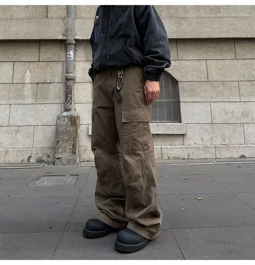 Vintage Ishihara x Mako Stylish Brown Cargo Pants with Pockets Size US 30 / EU 46 - 3 Thumbnail