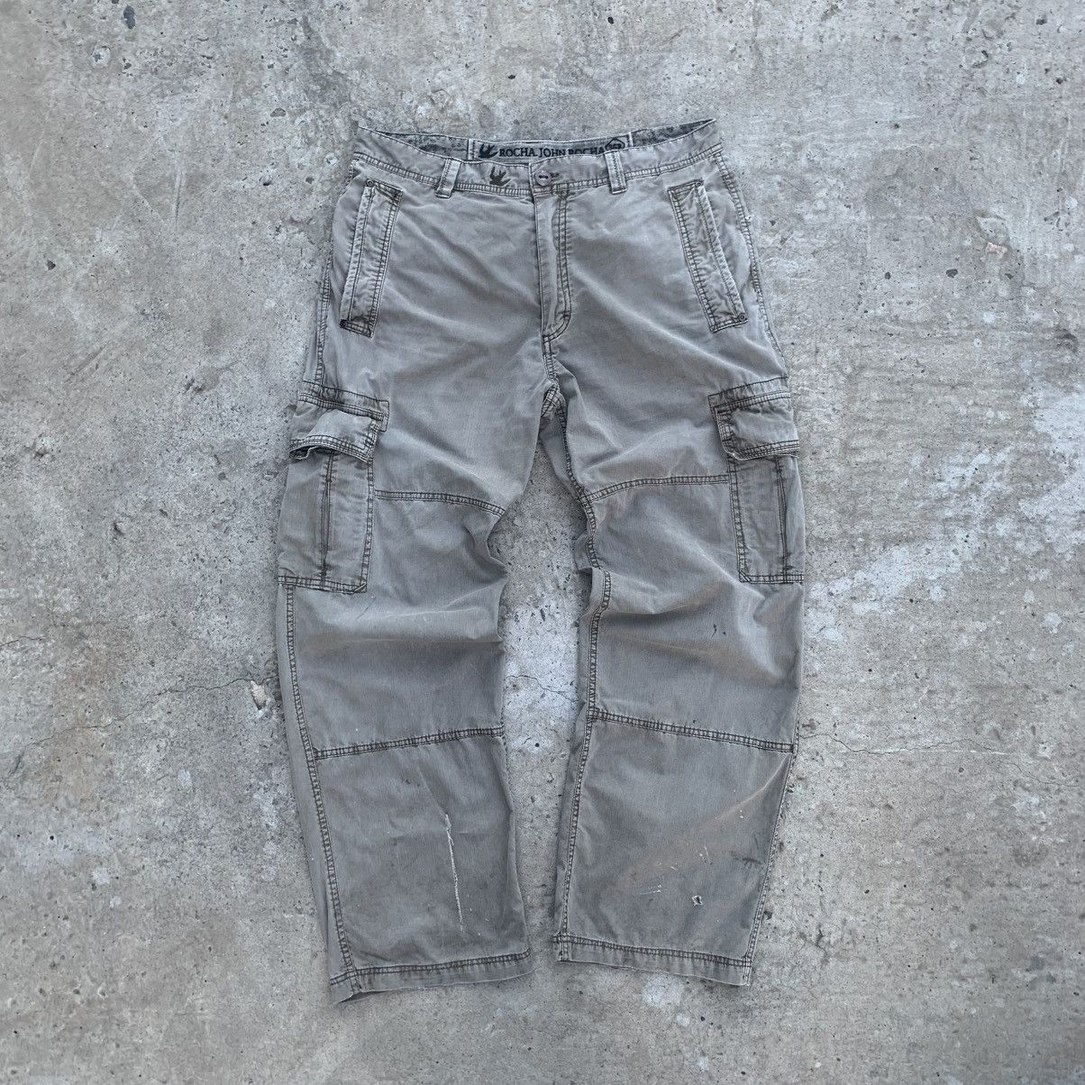 City Streets Vintage John Rocha Crazy Fit Multi-pocket Grunge 00s UsA Size US 36 / EU 52 - 1 Thumbnail