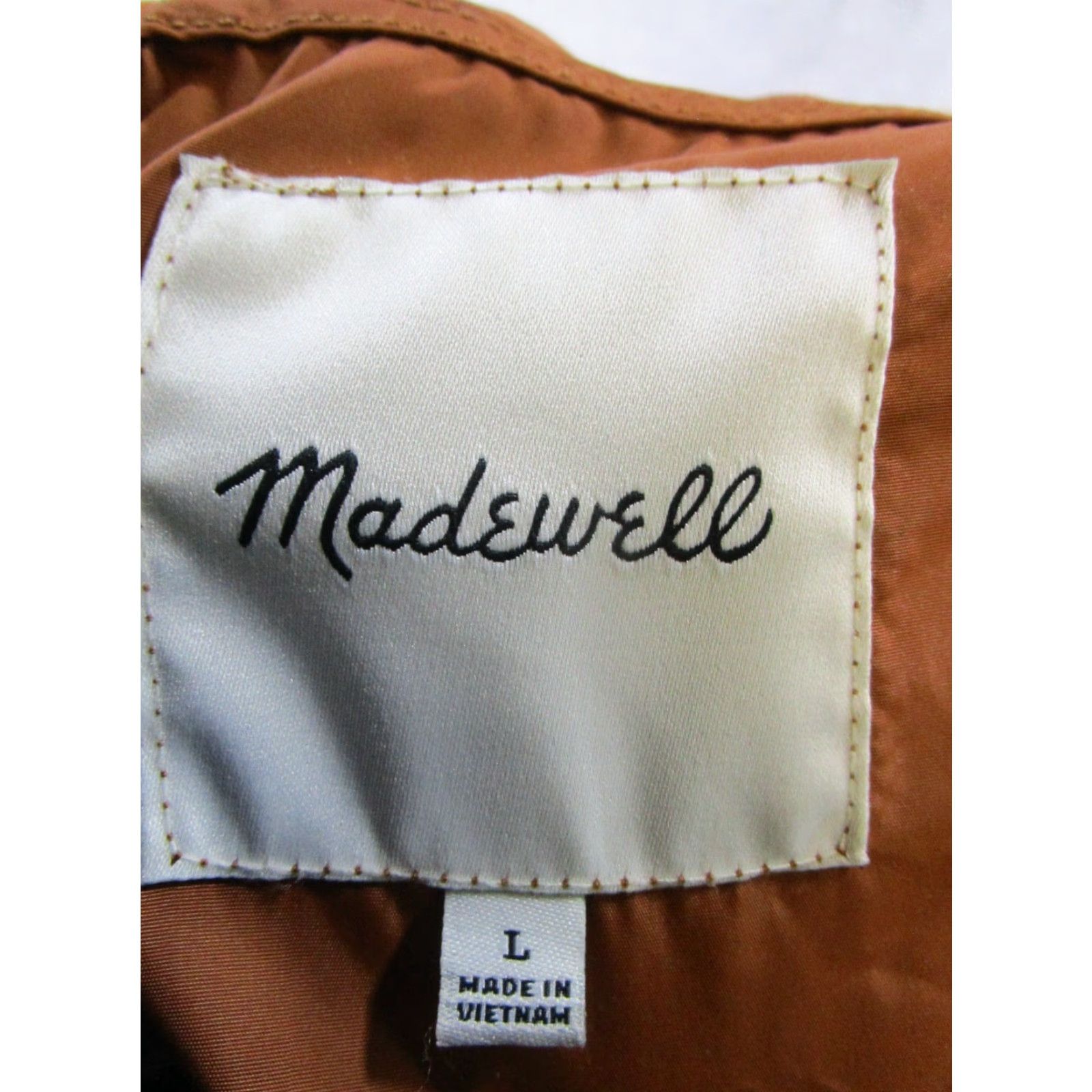 Madewell Madewell Jacket Womens Large Orange Full Zip Hooded Rain Coat Size L / US 10 / IT 46 - 3 Thumbnail