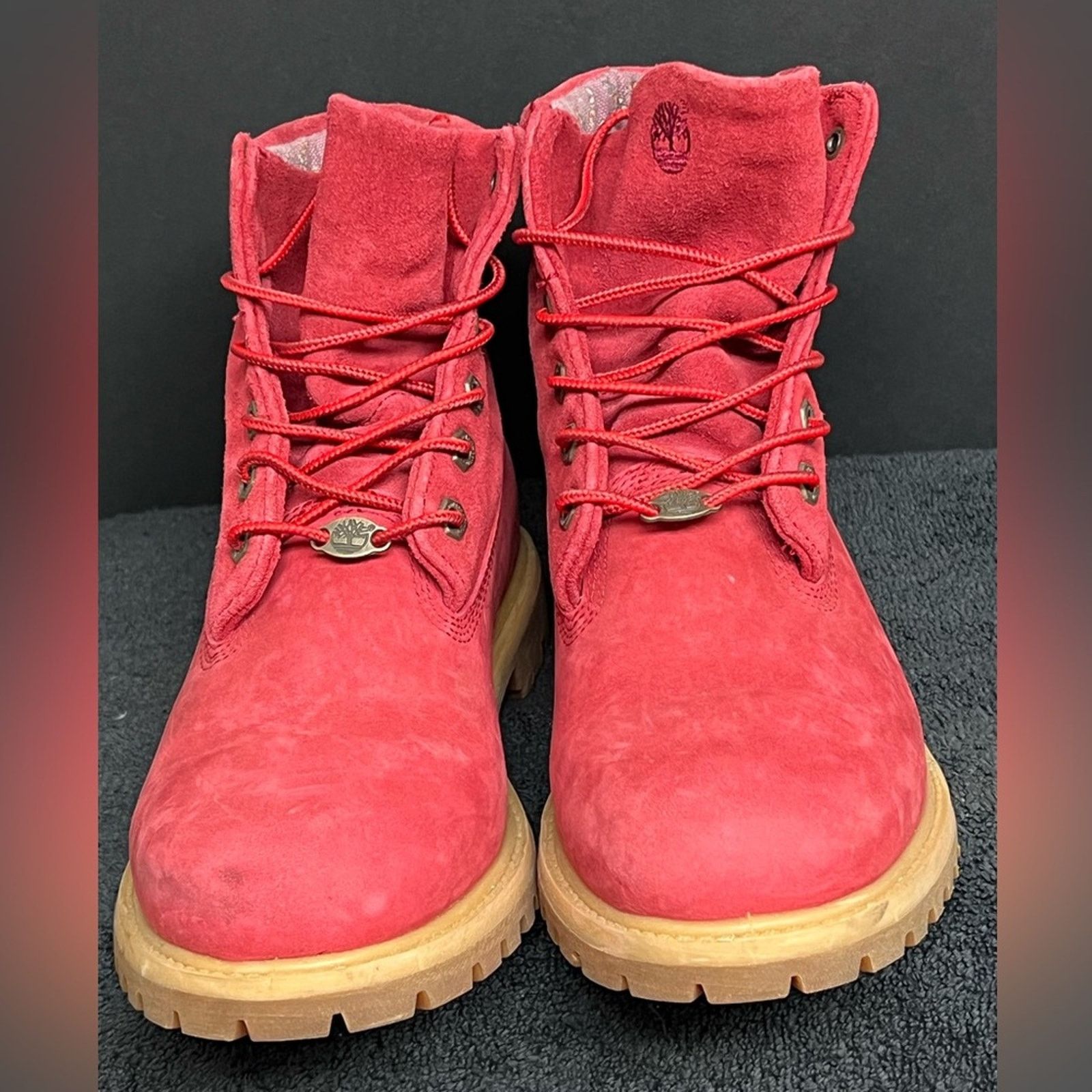 Timberland Timberland Women Red Limited Premium Leather Waterproof Boot Size US 10 / IT 40 - 5 Thumbnail
