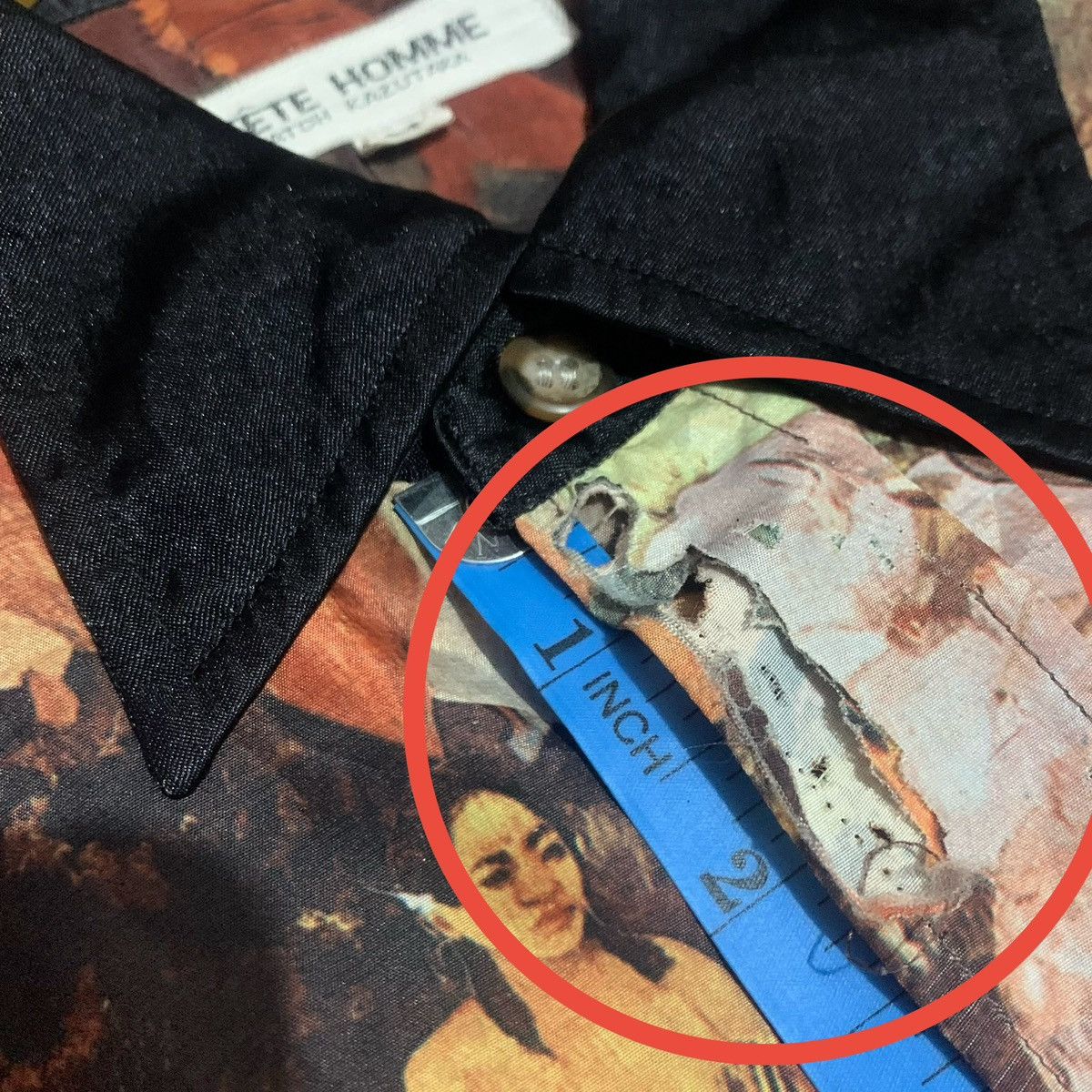 Issey Miyake × Japanese Brand × Tete Homme Tete homme rayon art shirt vintage Size US L / EU 52-54 / 3 - 9 Thumbnail