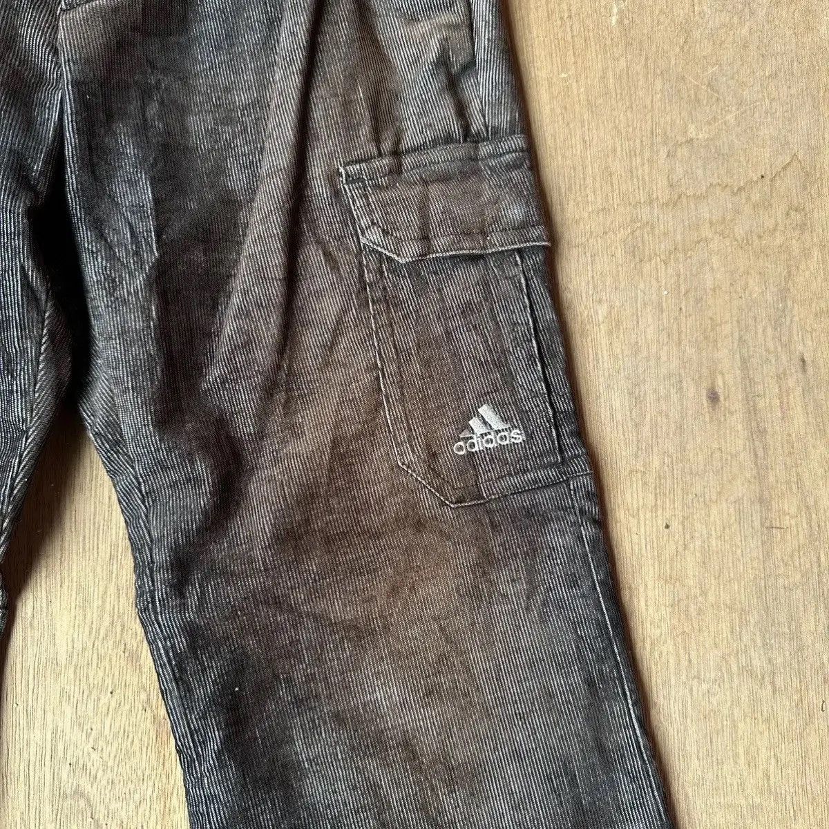 Adidas ADIDAS Y2K CORDUROY MINI FLARES/BOOTCUT BLACK PANTS Size US 28 / EU 44 - 4 Thumbnail