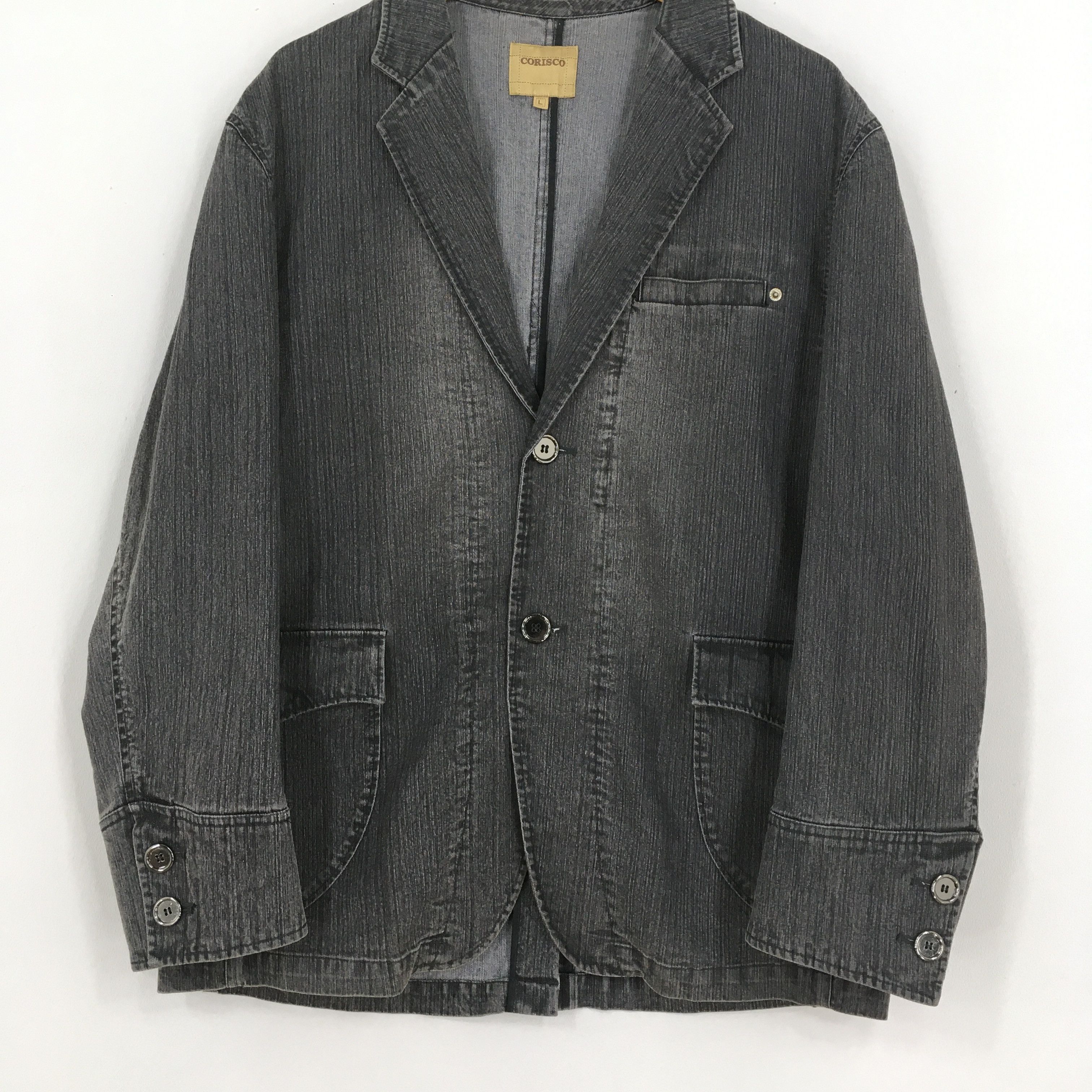 Other Vintage 1980s Denim Jeans Workwear Black Jacket Large Size US L / EU 52-54 / 3 - 3 Thumbnail