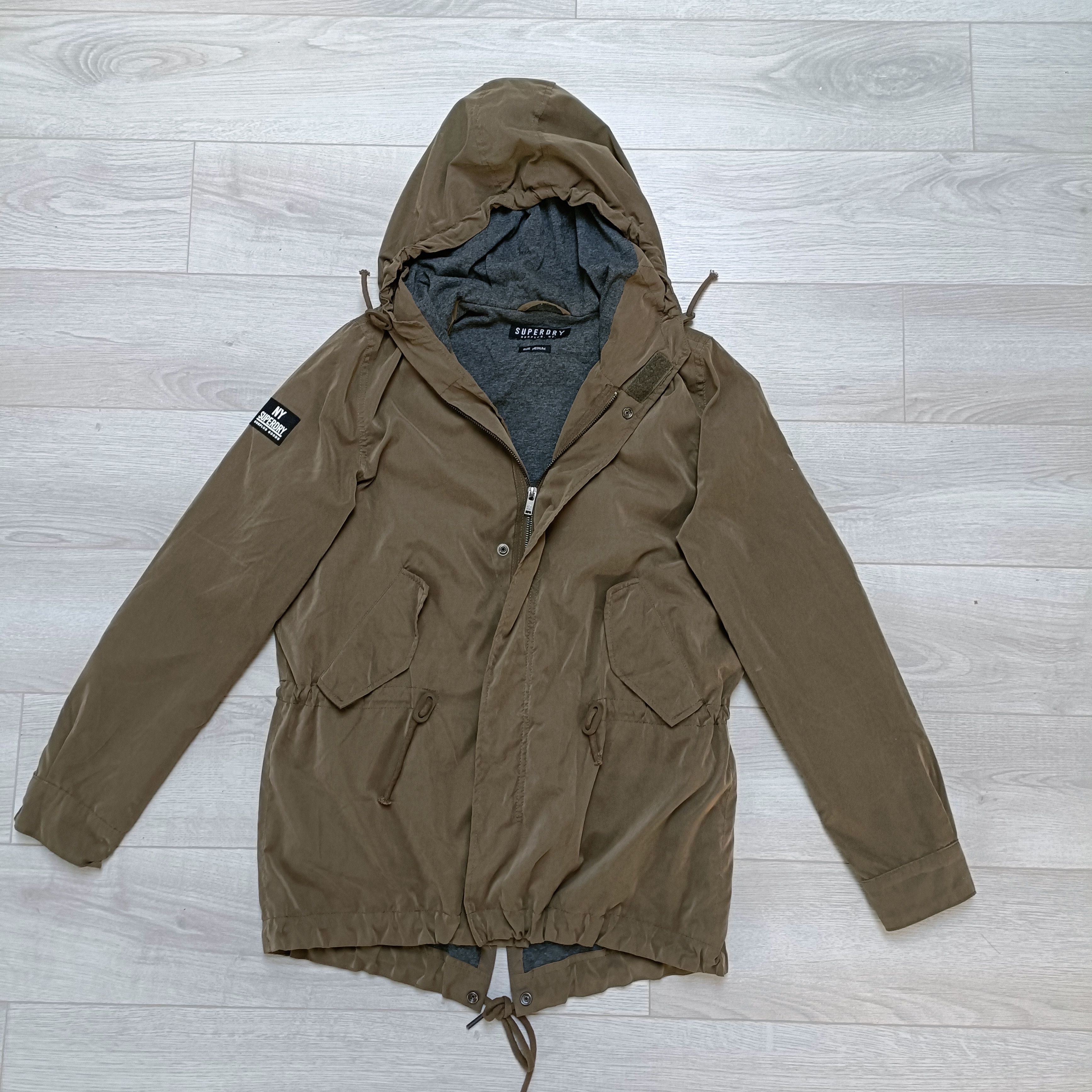 Superdry Men's Khaki Full Zip Parka ! Size US M / EU 48-50 / 2 - 1 Thumbnail