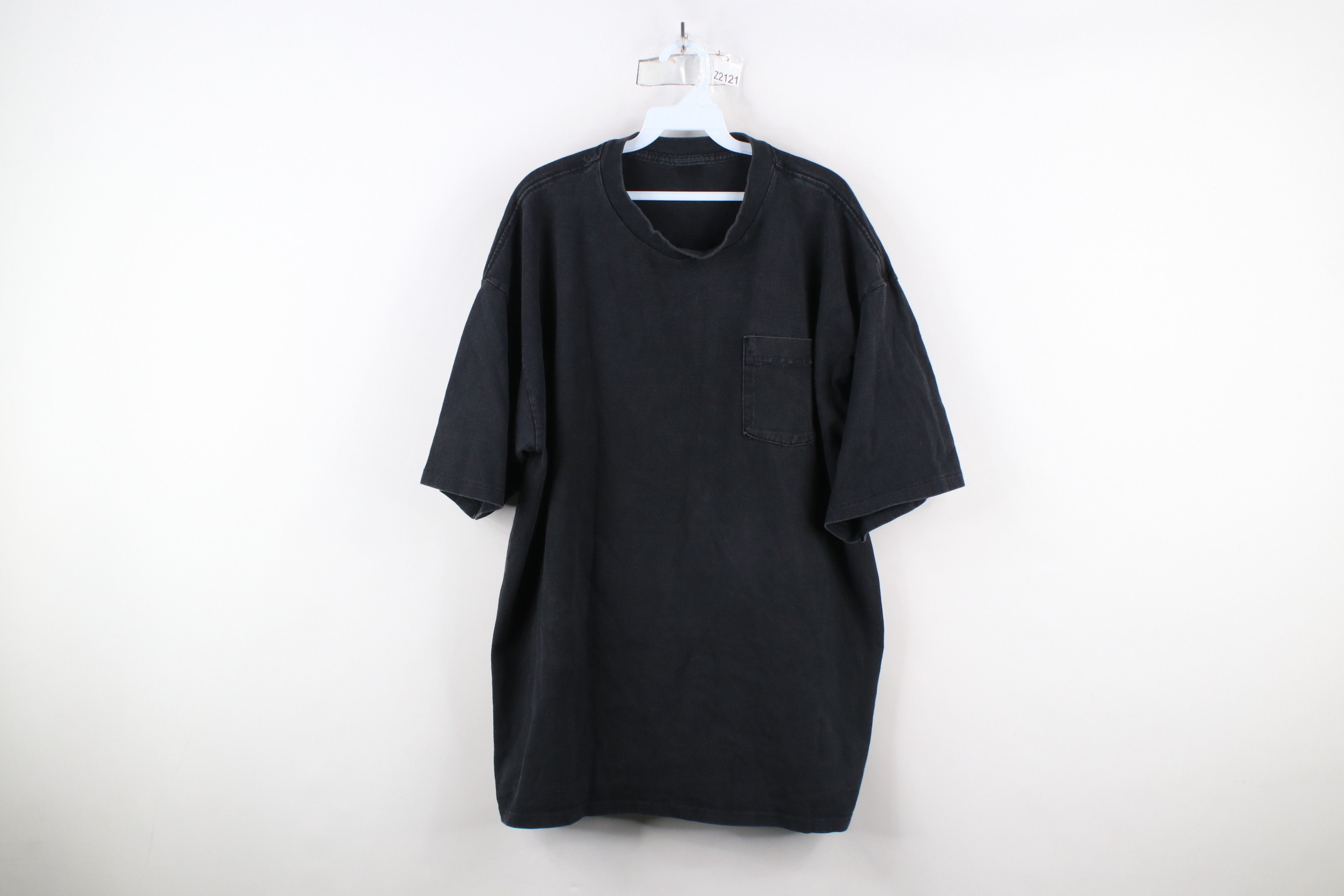 Vintage Vintage 90s Streetwear Heavyweight T-Shirt Black Cotton Size US XXL / EU 58 / 5 - 1 Thumbnail