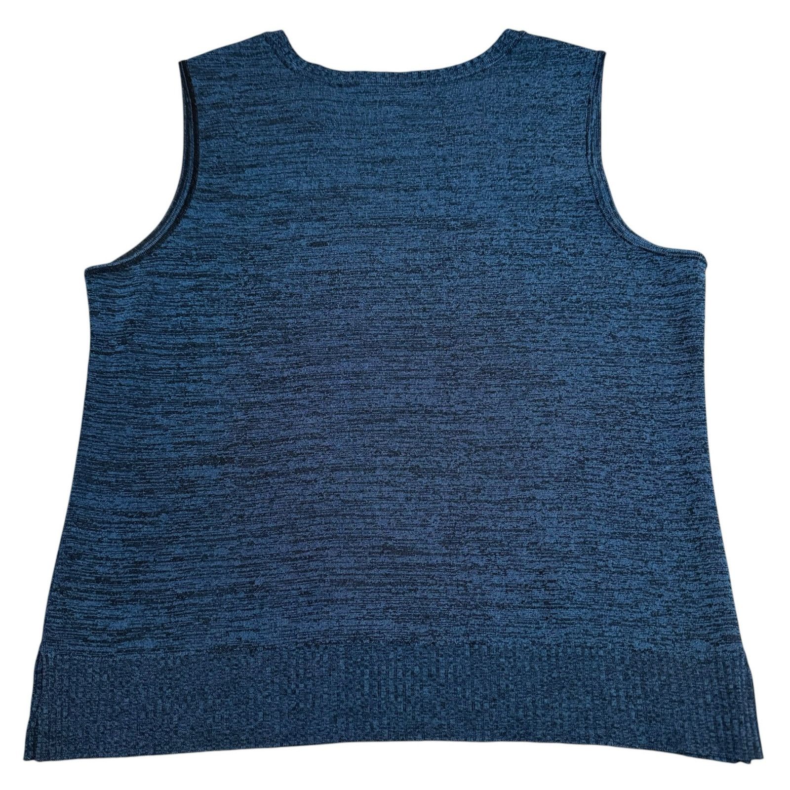 Other Misook Tank Top Sleeveless Knit Blue & Black Basics Large Size L / US 10 / IT 46 - 6 Thumbnail