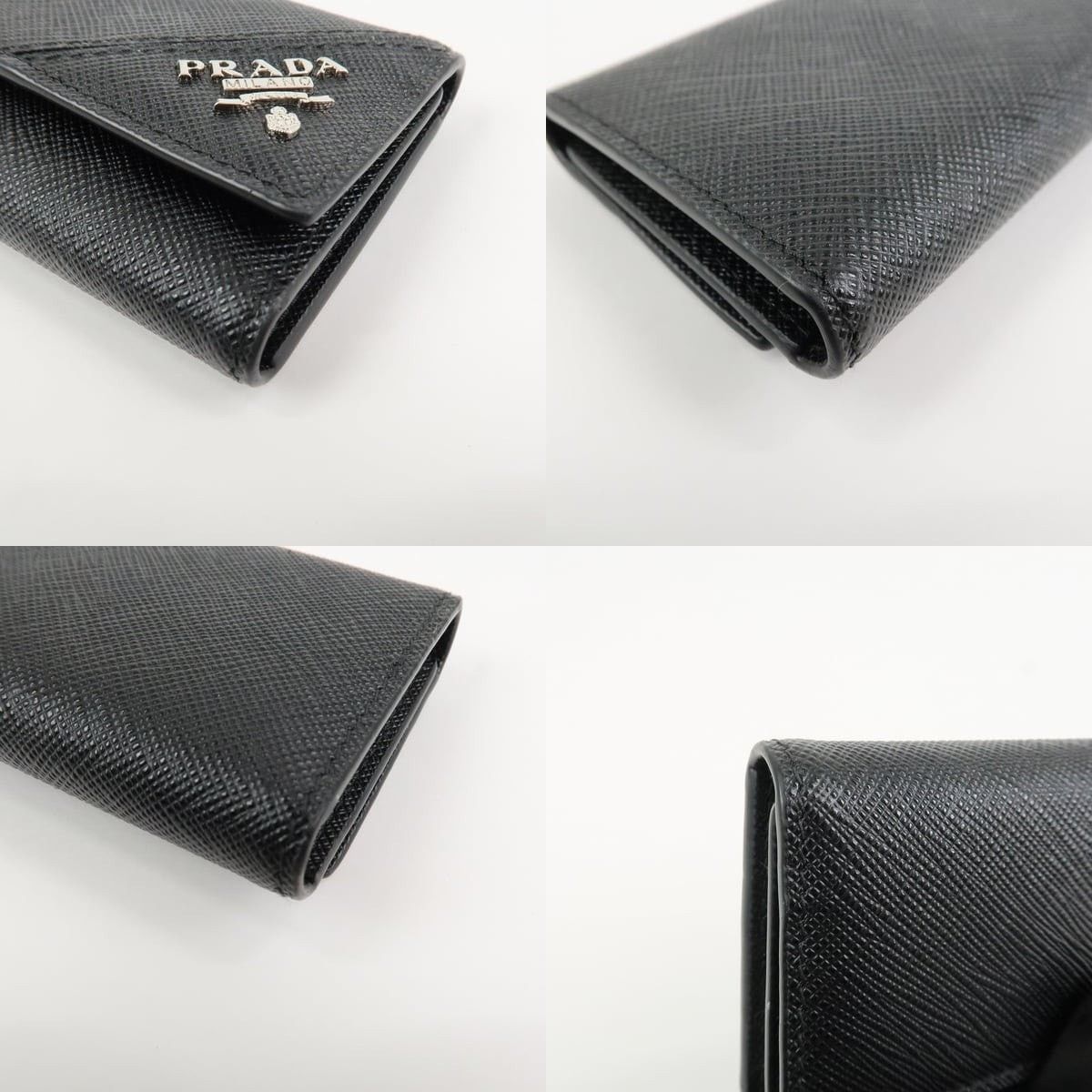 Prada Prada Saffiano Key Holder Black Size ONE SIZE - 4 Thumbnail