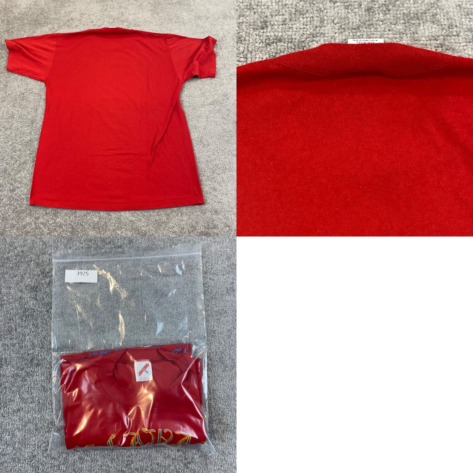 Jerzees VINTAGE Jerzees Delaware Shirt Mens XL Red 90s Jerzees T-shirt Short Sleeve Crew Neck Logo State Flag Classic Maritime Kalmar Nyckel Mens XL Red 90s Size US XL / EU 56 / 4 - 8 Thumbnail