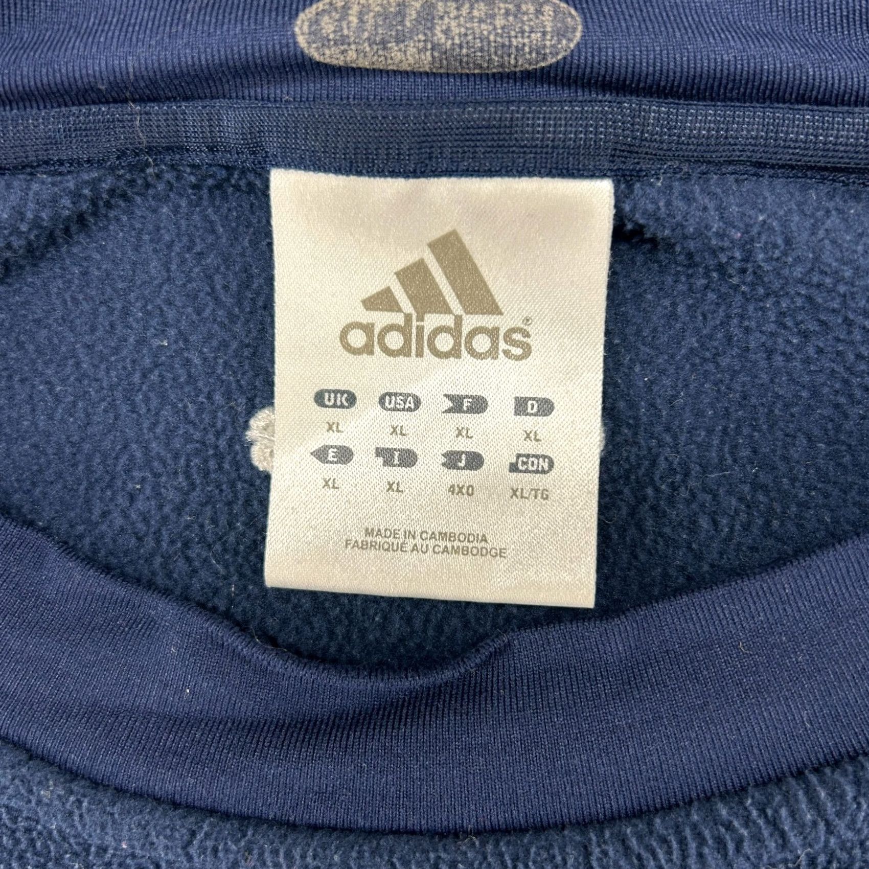 Adidas VINTAGE adidas Sweatshirt Mens XL Blue Navy Pullover 1/4 Zip Fleece Polyester Soccer Y2K Sweatshirt Size US XL / EU 56 / 4 - 5 Thumbnail