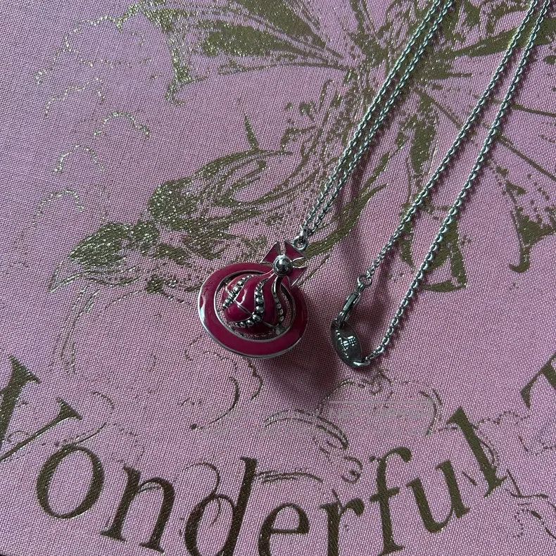 Vivienne Westwood Vivienne Westwood Vintage Pink Spiral Orb 3D Saturn Neckla Size ONE SIZE - 2 Thumbnail