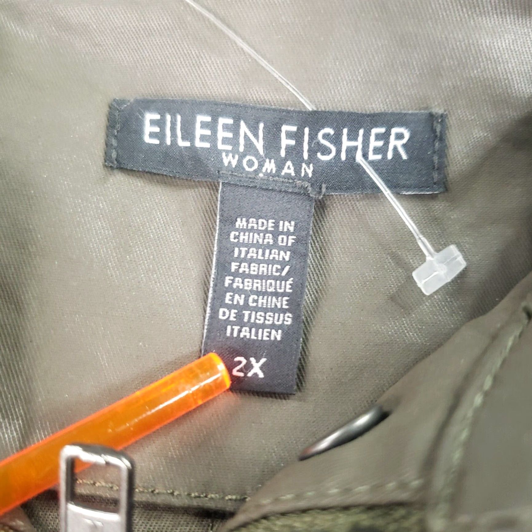 Eileen Fisher Eileen Fisher Jacket Women 2X Green Full Zip Lightweight Stretch Sheen Business Casual Travel Size XXL / US 16-18 / IT 52-54 - 5 Thumbnail
