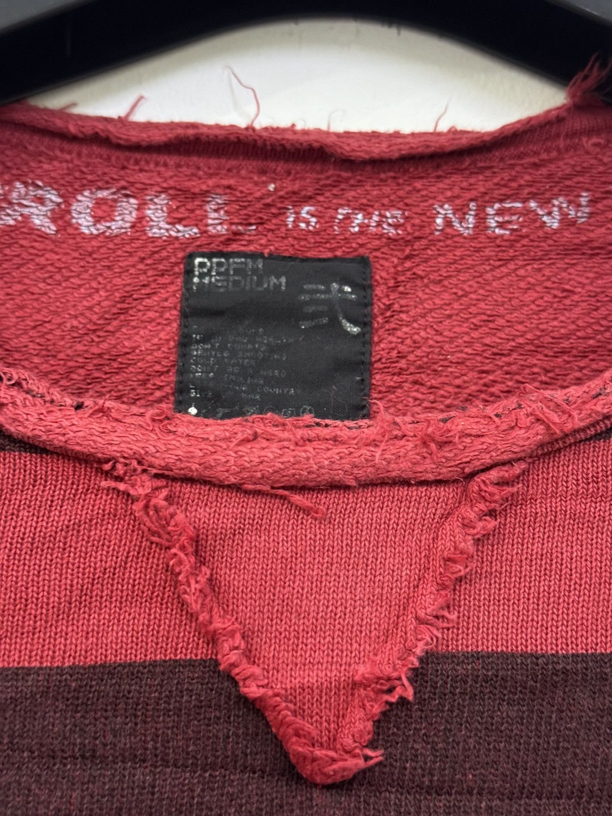 PPFM 💥 PPFM STRIPE RED BLACK GRUNGE DESTROYED DAMAGE KURT COBAIN Size US M / EU 48-50 / 2 - 7 Thumbnail