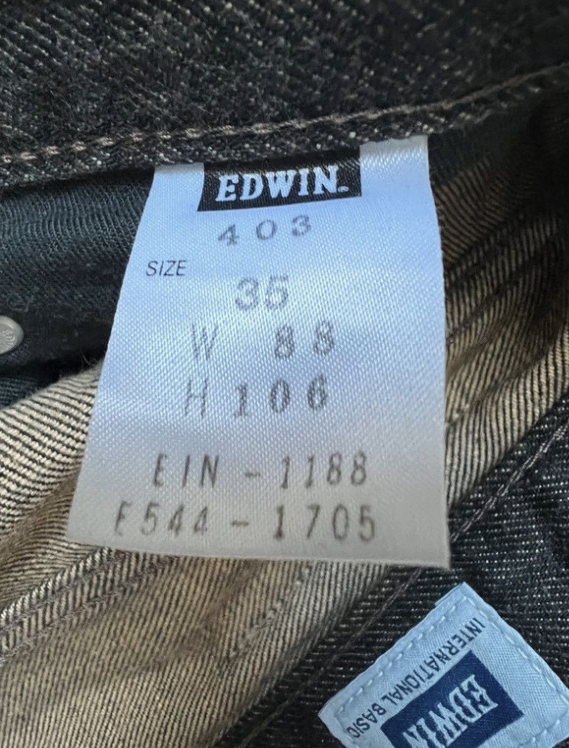 Edwin Vintage 90er Jahre Edwin Japan Washed Denim Size US 35 - 3 Thumbnail