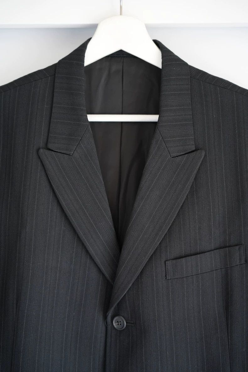 Yohji Yamamoto Yohji Yamamoto size s 90s gun lapel striped suit 2501-Nexta Size 38R - 2 Thumbnail