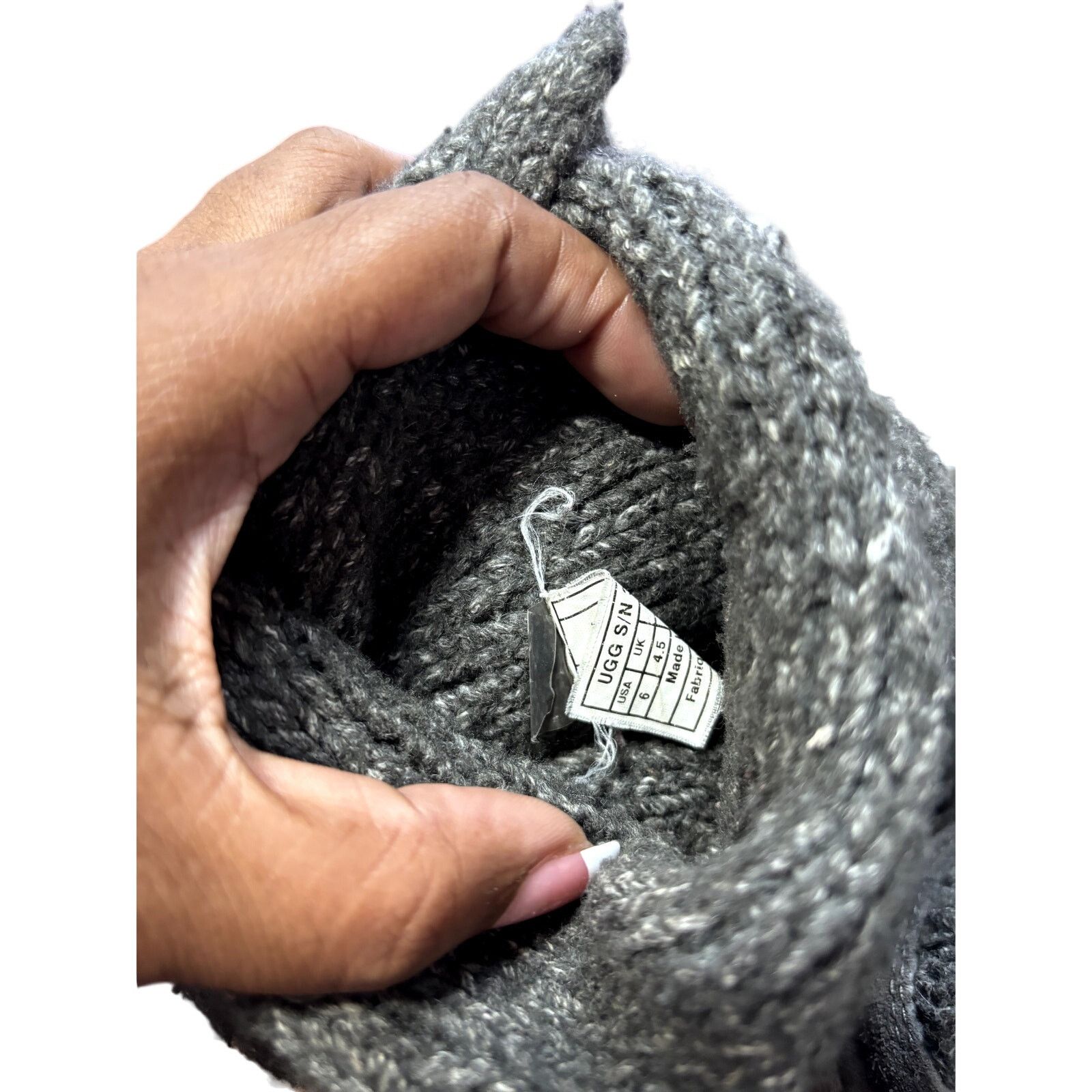 Ugg UGG Winter Boots Lattice Cardy 3066 High Round Toe Gray Sz 6 Size US 6 / IT 36 - 7 Thumbnail