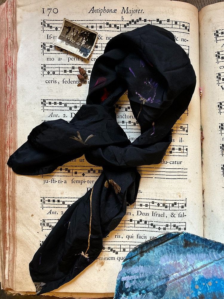 Archivio J.M. Ribot Archivio J.M. Ribot Black Patterned Foulard Scarf ...