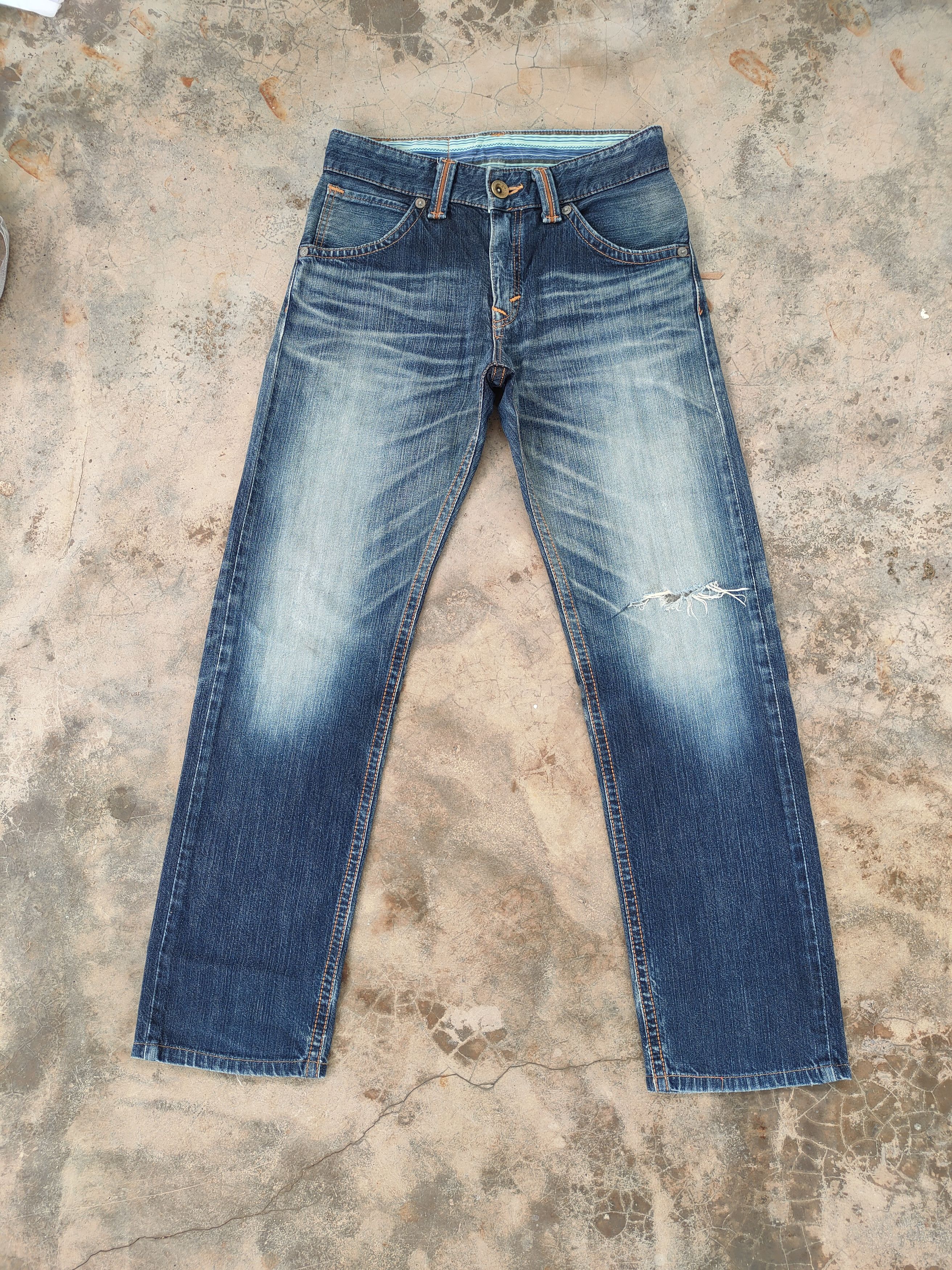 Edwin VINTAGE EDWIN EV FADED RIPPED JEANS DENIM PANTS Size US 30 / EU 46 - 1 Thumbnail