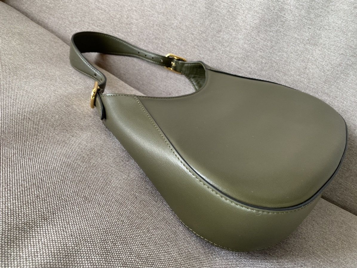 Prada Prada Cleo Green Leather Shoulder Bag Size ONE SIZE - 4 Thumbnail