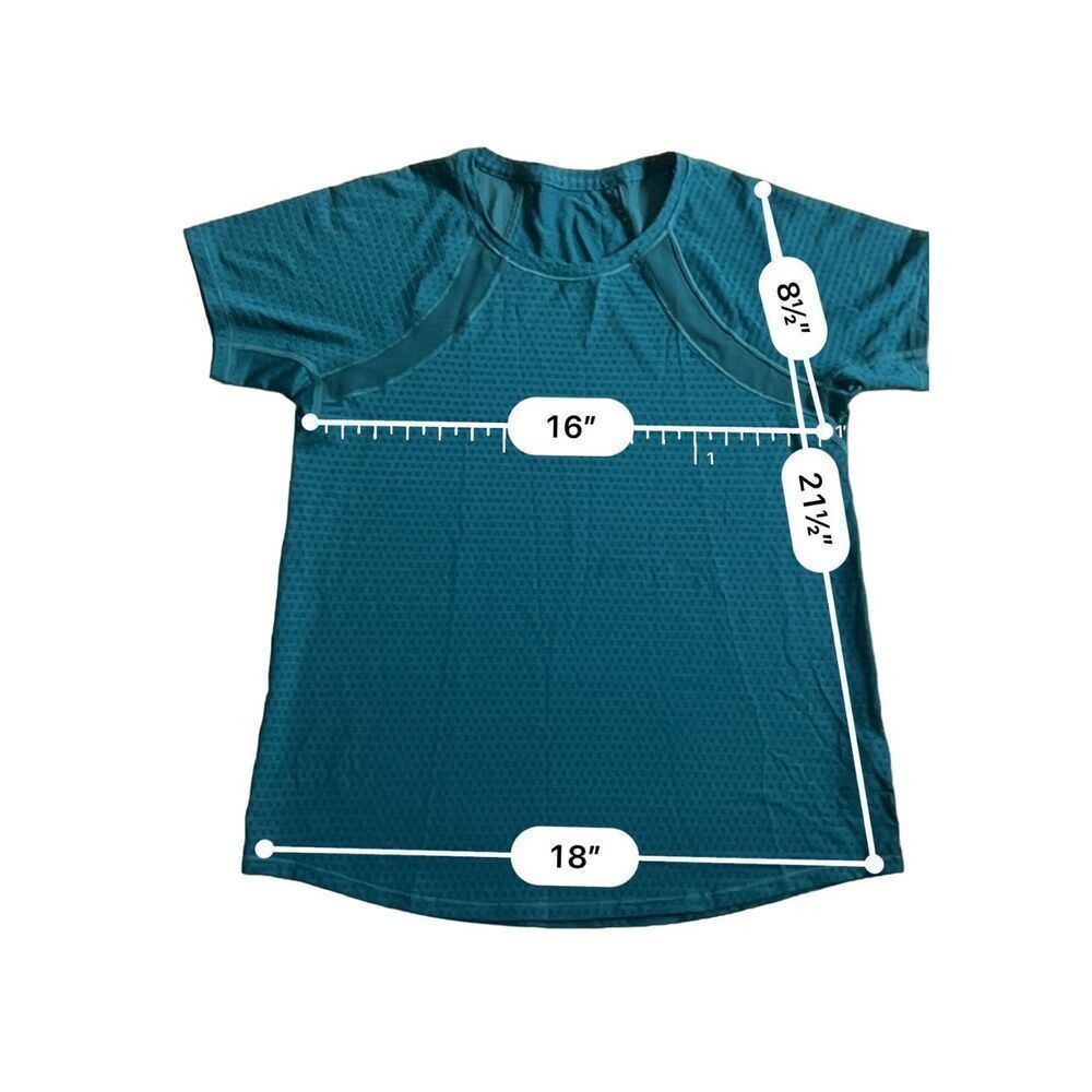 Athleta ATHLETA TEAL CHI DOT MESH TRAIN TEE size XS Size XS / US 0-2 / IT 36-38 - 4 Thumbnail