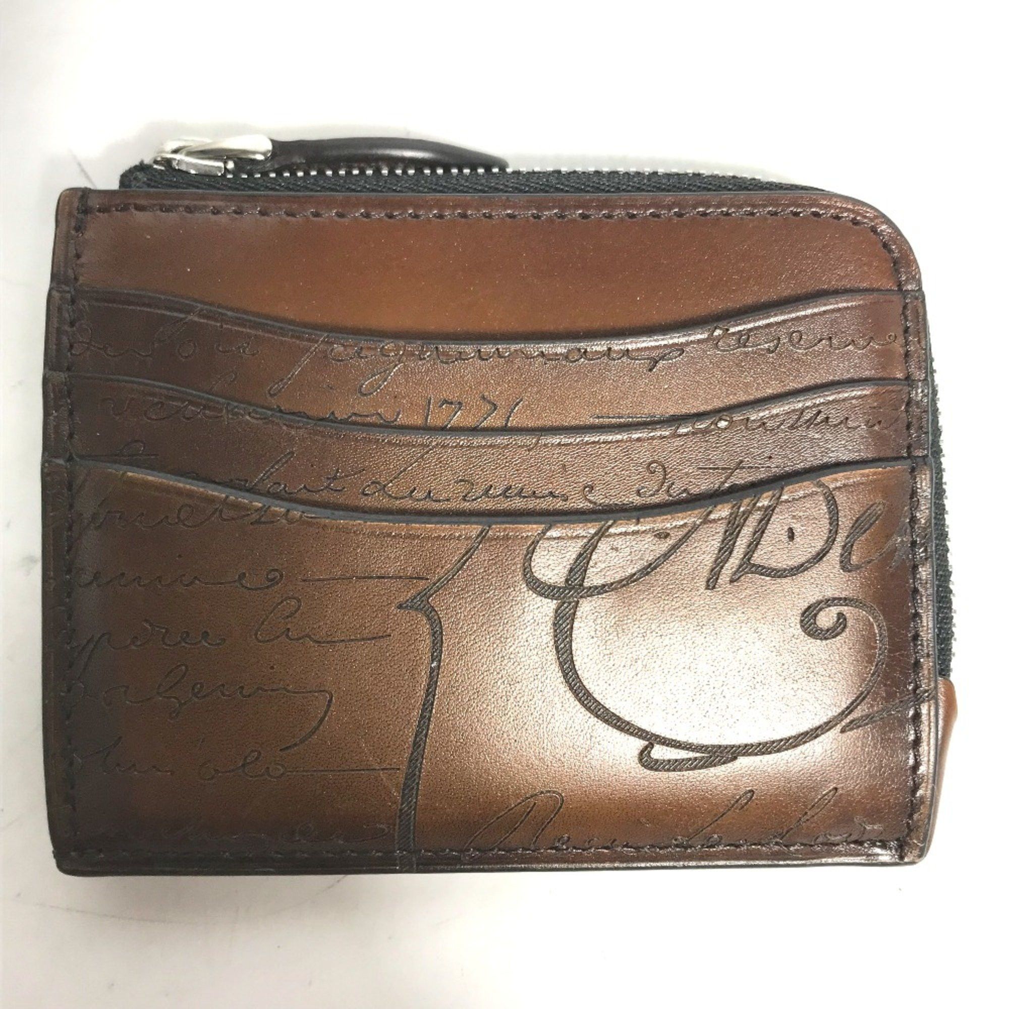 Berluti Berlutti Compact Wallet Wallet Coin Compartment L-shaped fastener coin purse Brown Size ONE SIZE - 1 Thumbnail