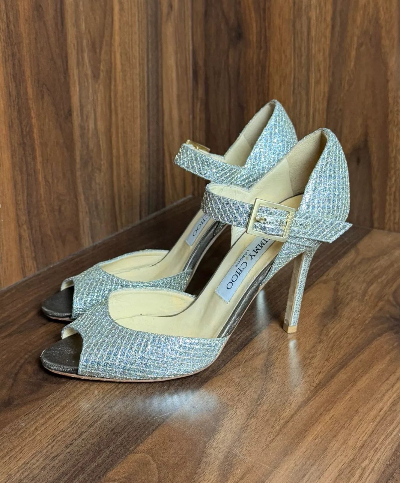 Jimmy Choo Jimmy Choo Metallic Gold Sandals us_6 Women Size US 6 / IT 36 - 1 Thumbnail