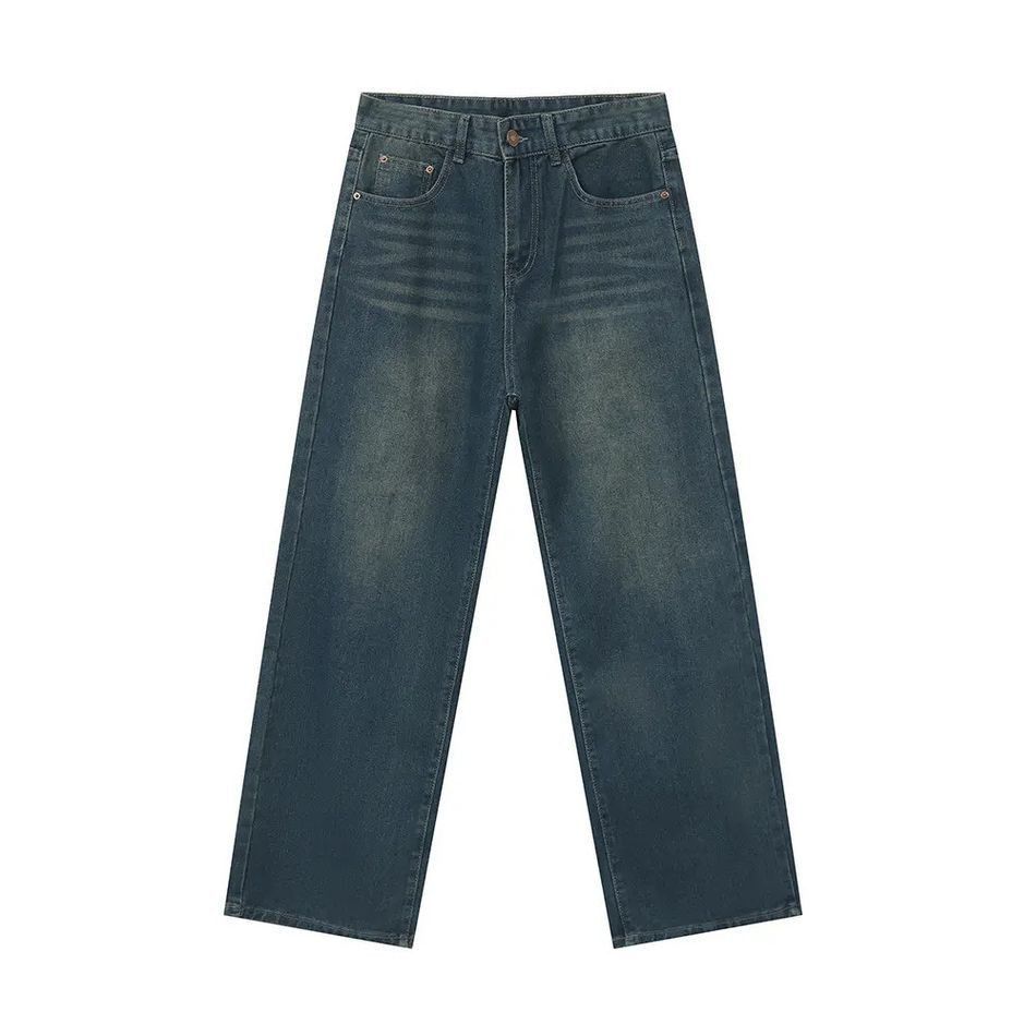 Japanese Brand Retro loose straight leg wide leg jeans Size US 32 / EU 48 - 5 Thumbnail