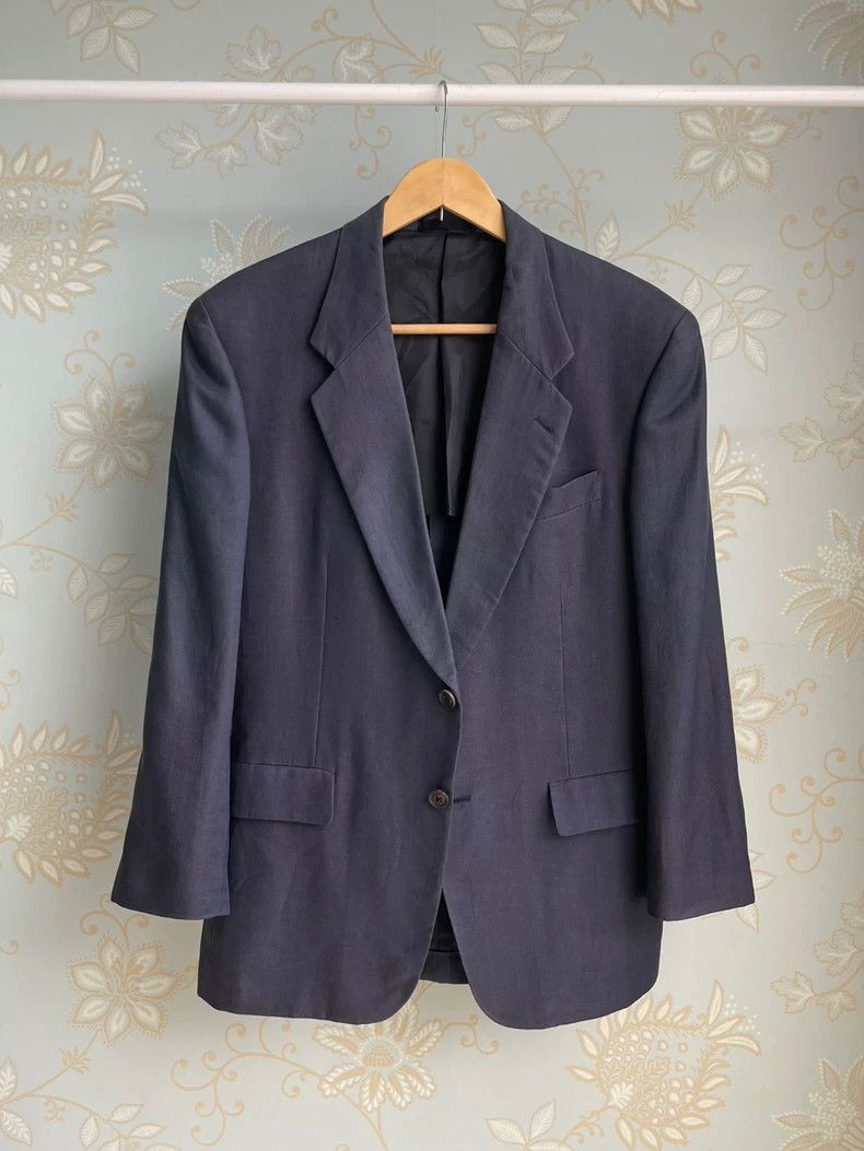 Yohji Yamamoto Yohji Yamamoto size os Blue linen blazer 2504-Nextarrow Size 36R - 1 Thumbnail