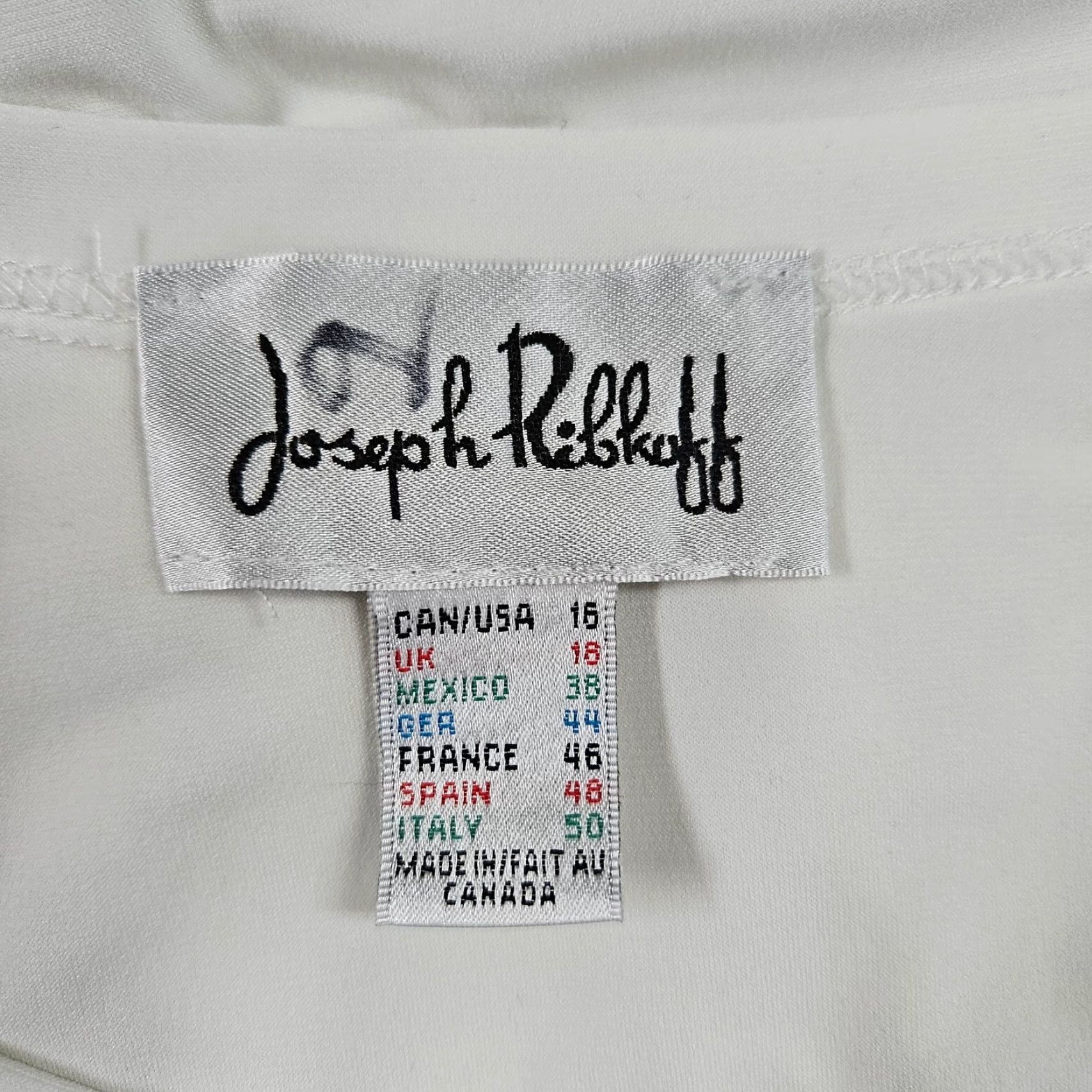 Joseph Ribkoff Joseph Ribkoff Womens Top Blouse Ivory 3/4 Sleeve Size 16 - Tunic Size XXL / US 16-18 / IT 52-54 - 5 Thumbnail