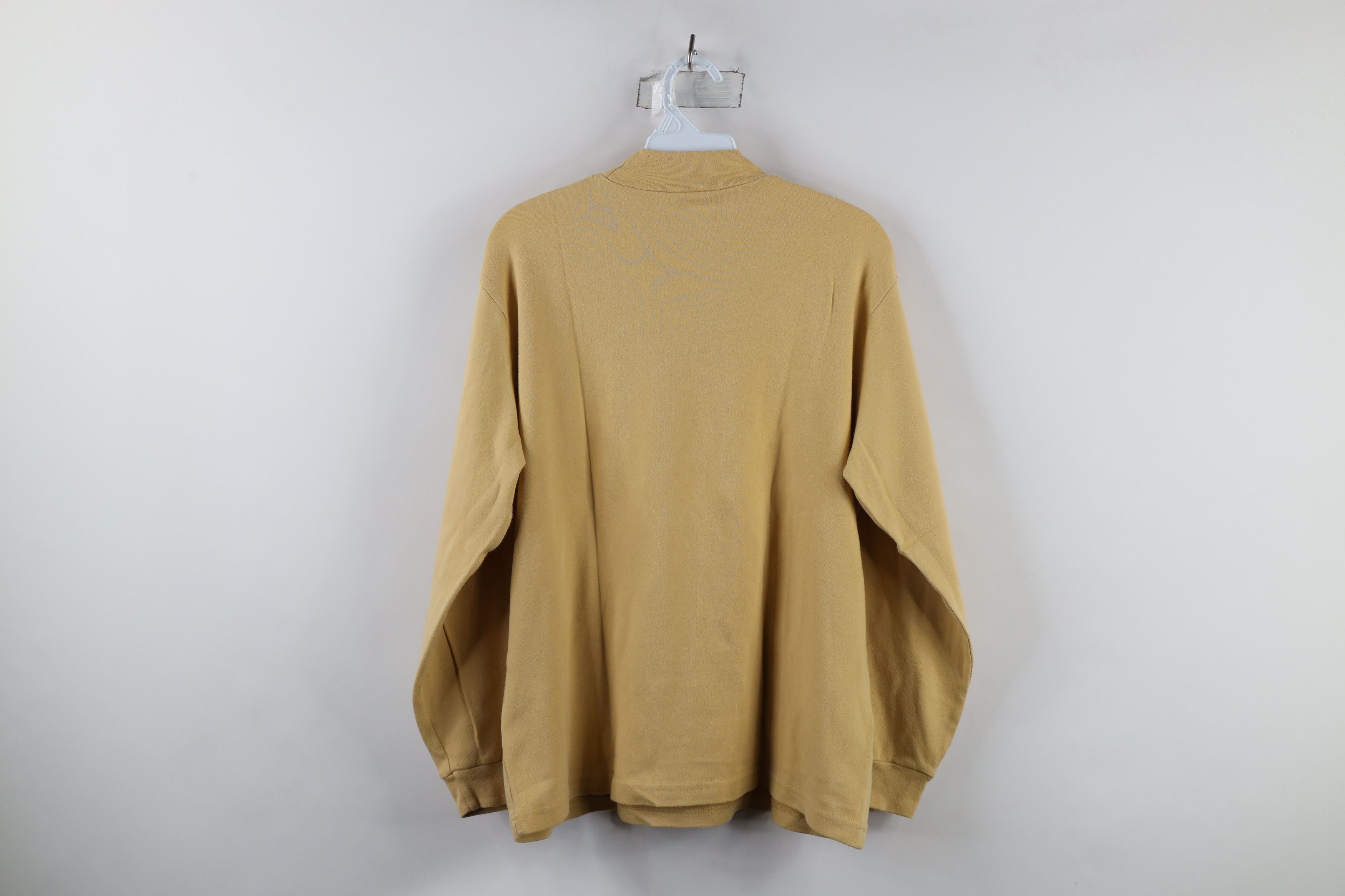 Vintage × Woolrich Woolen Mills Vintage 90s Woolrich Long Sleeve Mock Neck T-Shirt Yellow Size M / US 6-8 / IT 42-44 - 7 Thumbnail