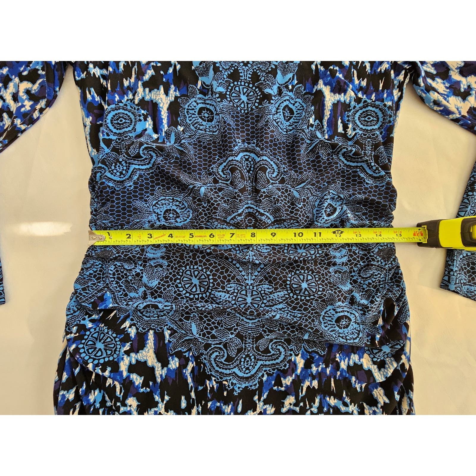 Meister David Meister Leopard and Medallion Fitted Ruching Dress 12 Size XL / US 12-14 / IT 48-50 - 6 Thumbnail