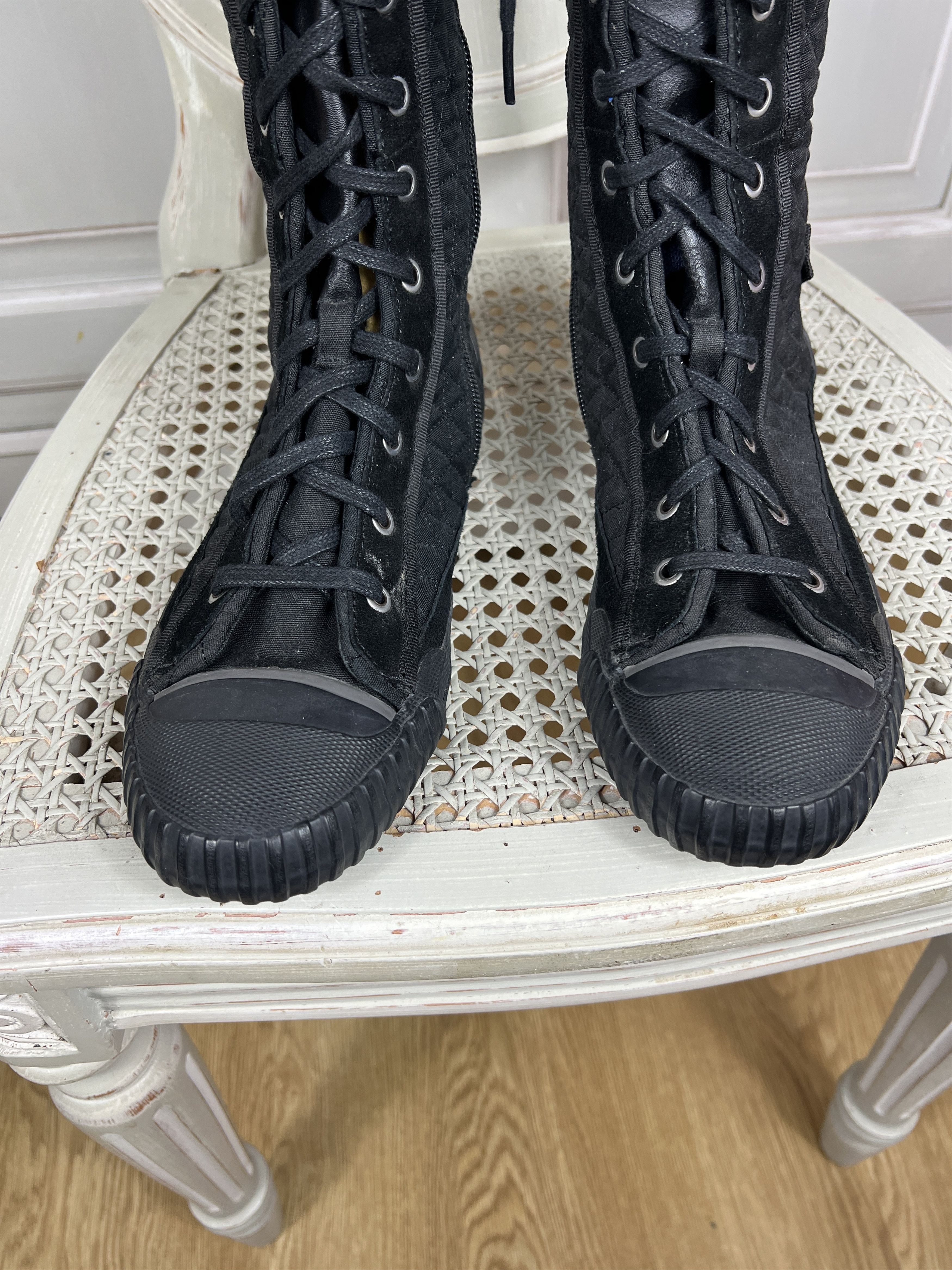 G-Star × Vintage VINTAGE G STAR HIGH LACE UP MOTO RACING BOOTS Size US 10 / IT 40 - 6 Thumbnail